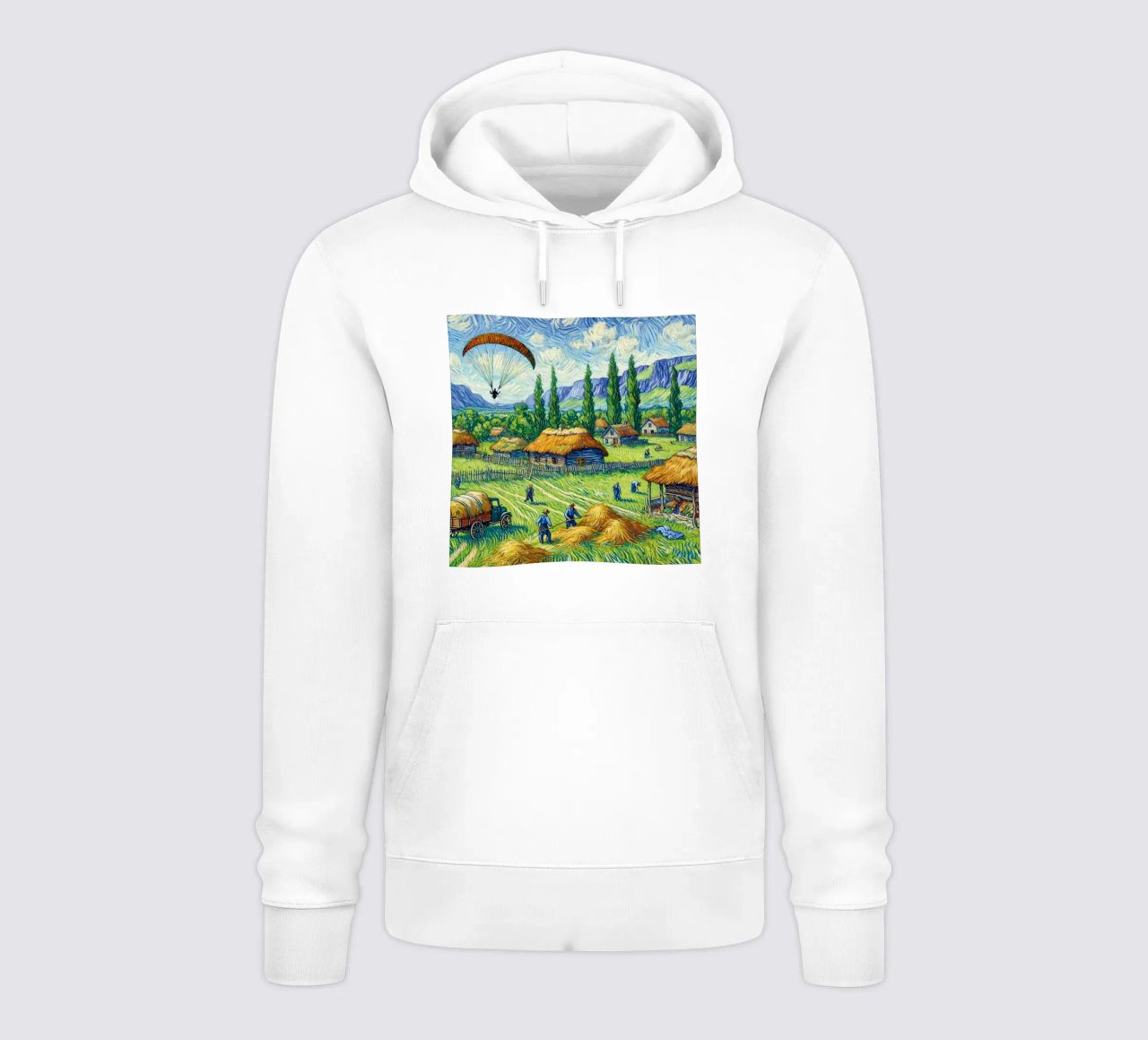 Glide into the Hay felpa con cappuccio da Vintage Van Gogh