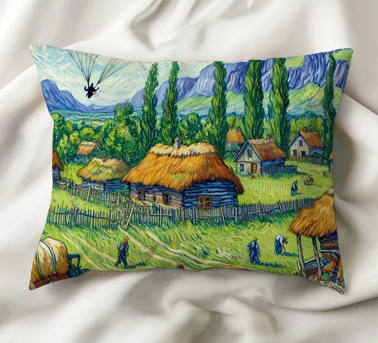 Glide into the Hay cuscino da Vintage Van Gogh