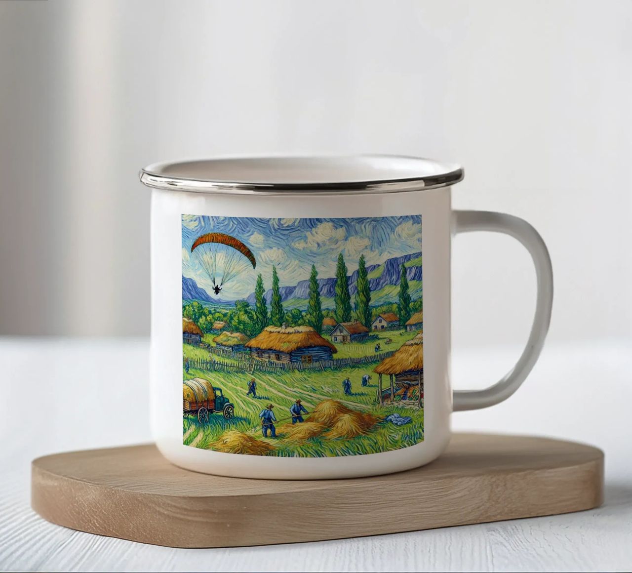 Glide into the Hay tazza in smalto da Vintage Van Gogh