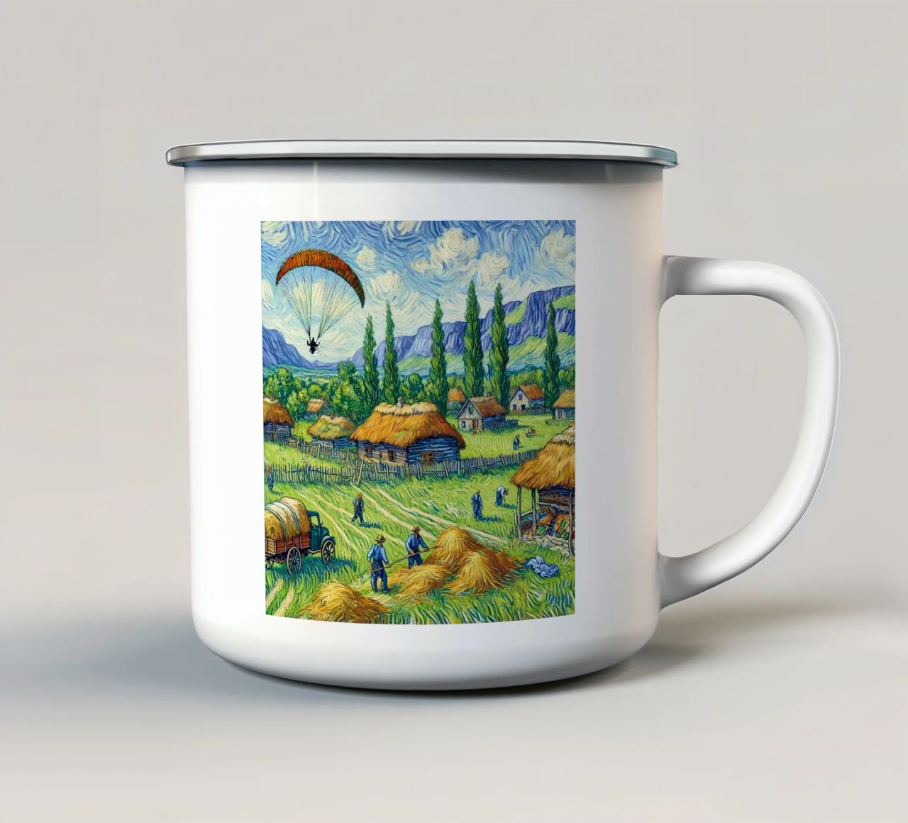 Glide into the Hay tazza in smalto da Vintage Van Gogh