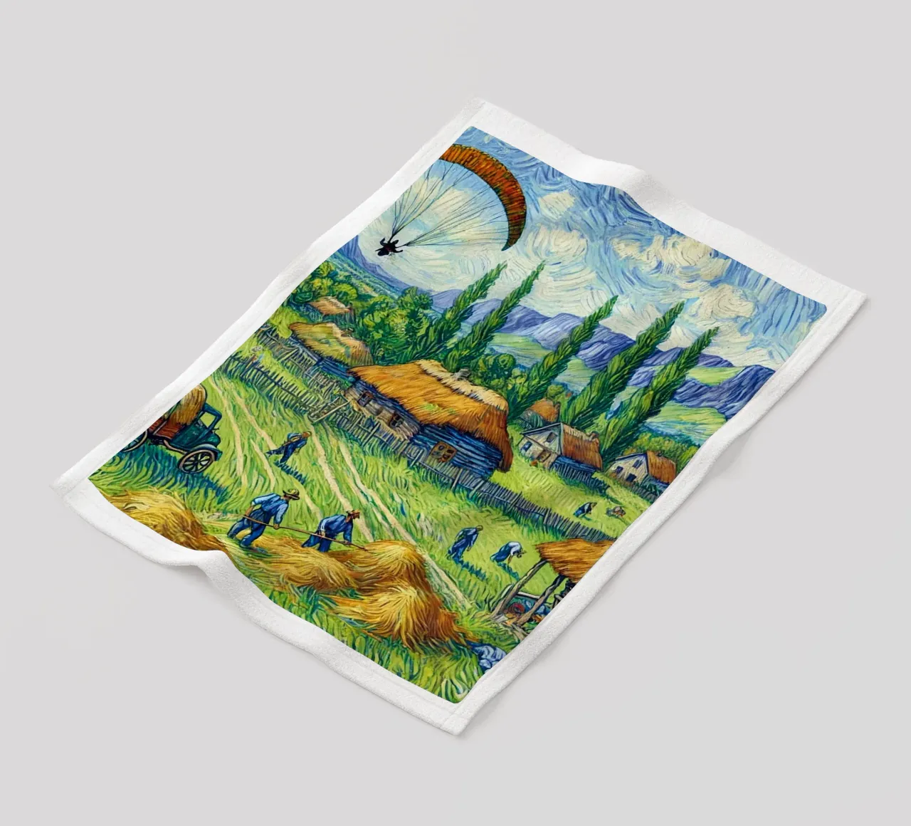 Glide into the Hay coperta in pile da Vintage Van Gogh