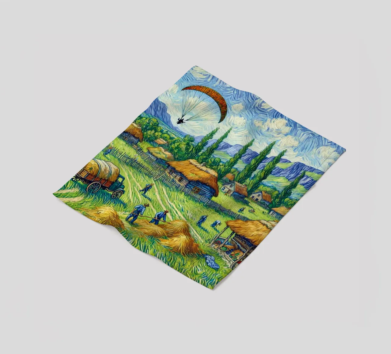 Glide into the Hay coperta in pile da Vintage Van Gogh