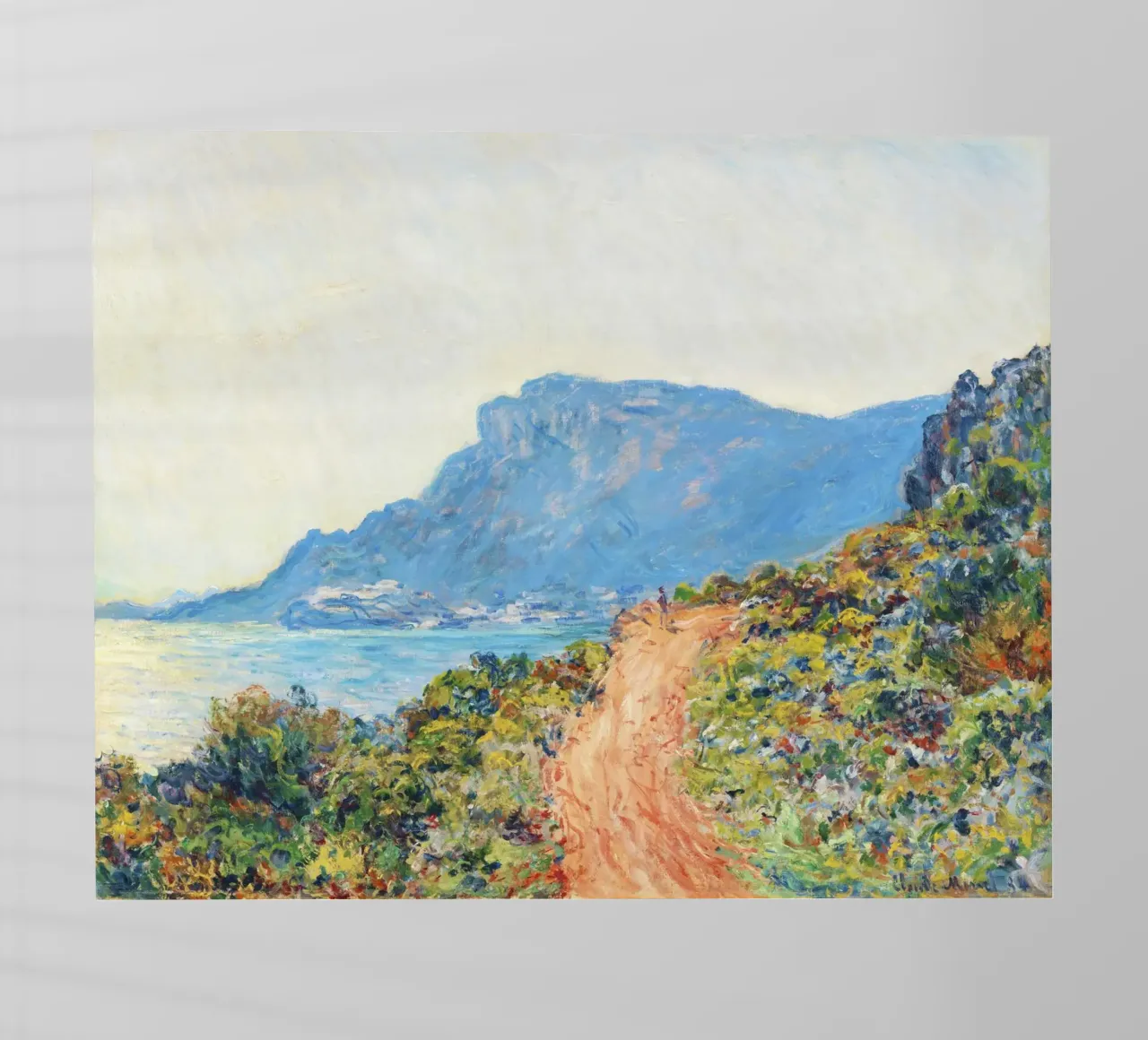 La Corniche presso Monaco di Claude Monet pellicola backlit da Monet Art Prints