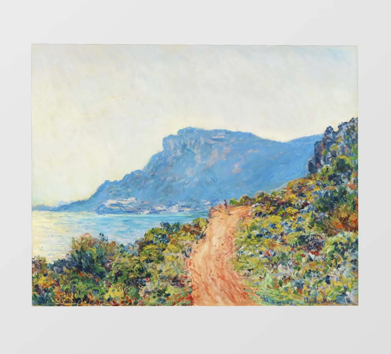 La Corniche presso Monaco di Claude Monet pellicola backlit da Monet Art Prints