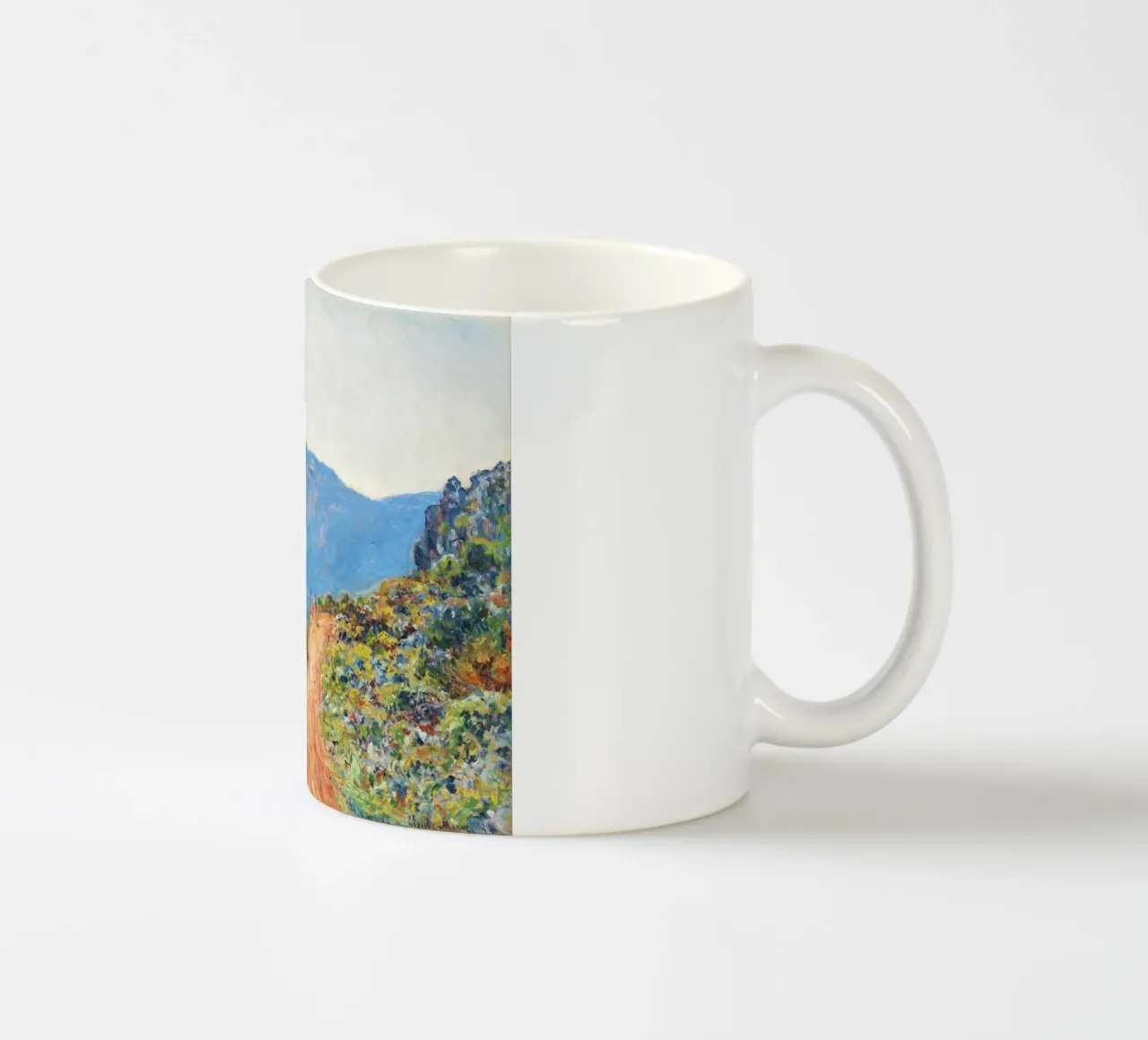 La Corniche presso Monaco di Claude Monet tazza in ceramica da Monet Art Prints