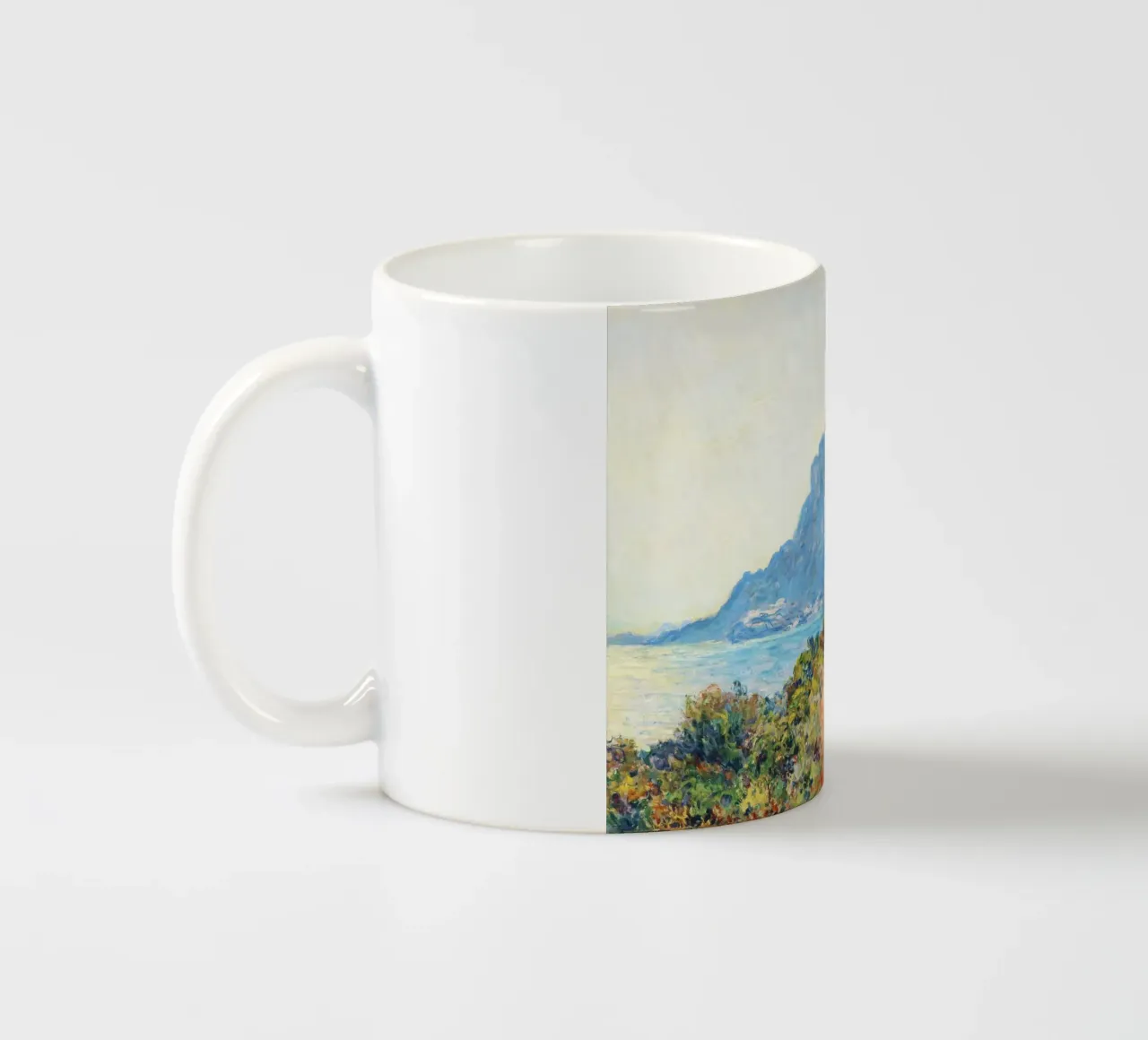 La Corniche presso Monaco di Claude Monet tazza in ceramica da Monet Art Prints