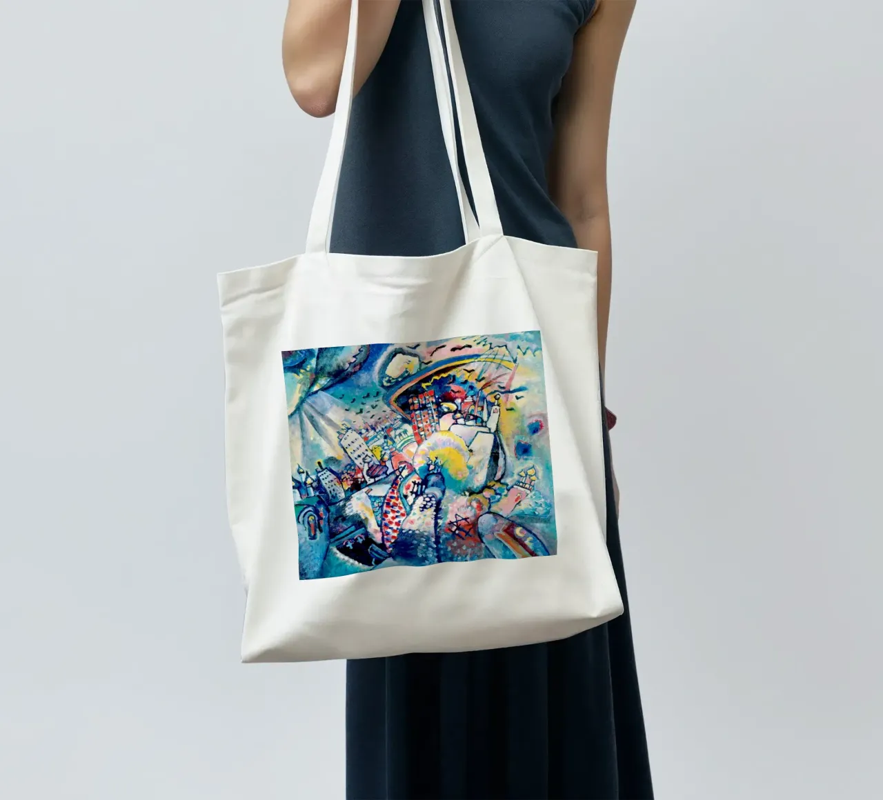 Wassily Kandinsky borsa in juta da Maegan