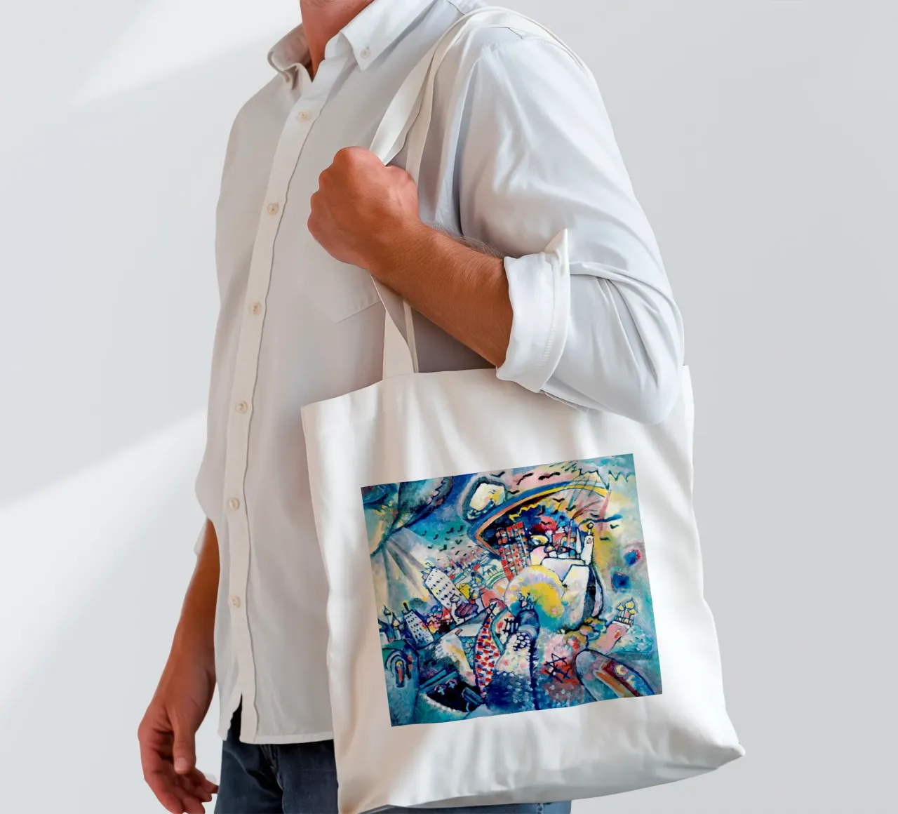 Wassily Kandinsky borsa in juta da Maegan