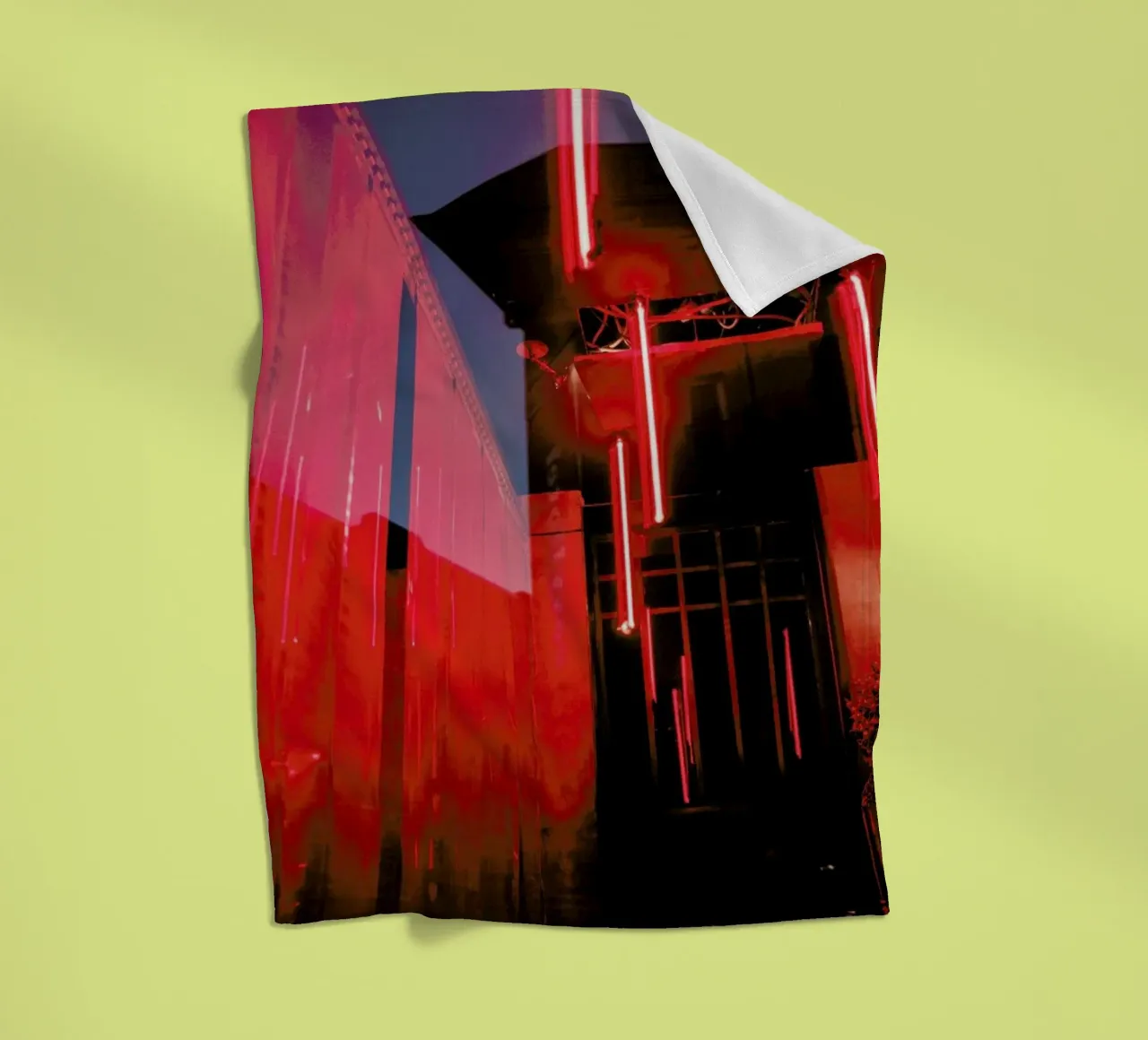 Red Room fleece blanket by Sebastian Hilgetag