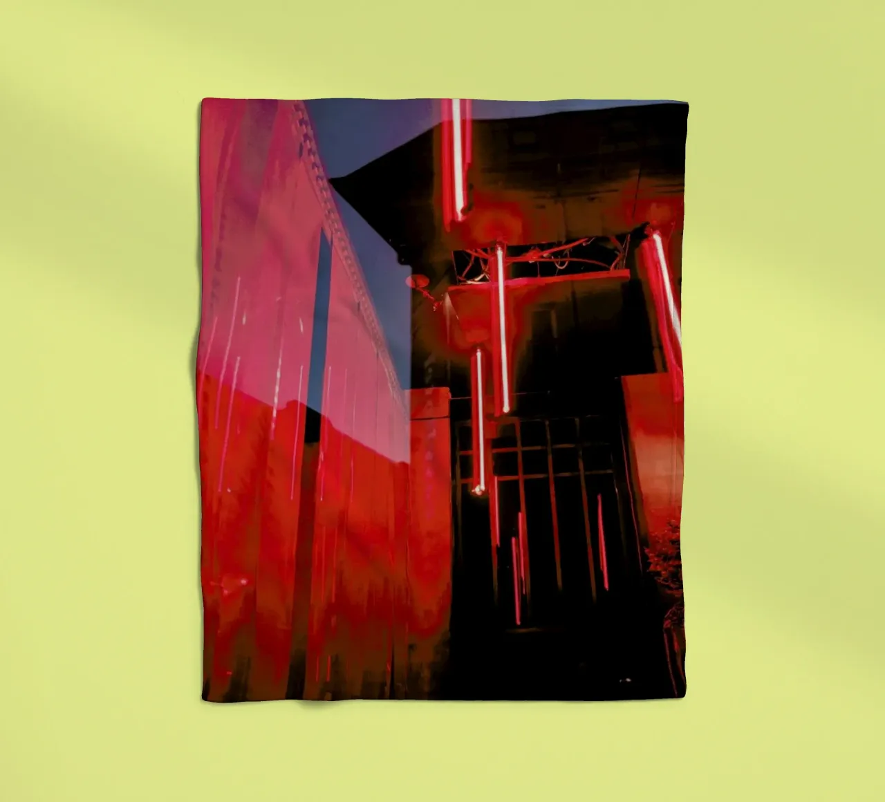 Red Room fleece blanket by Sebastian Hilgetag