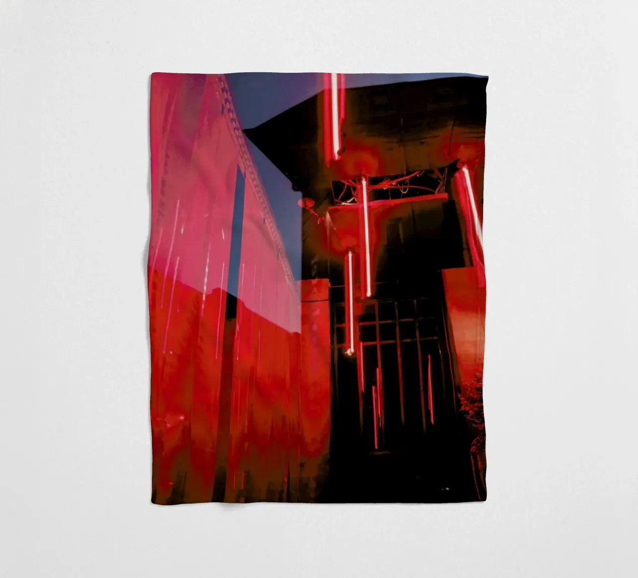 Red Room fleece blanket by Sebastian Hilgetag