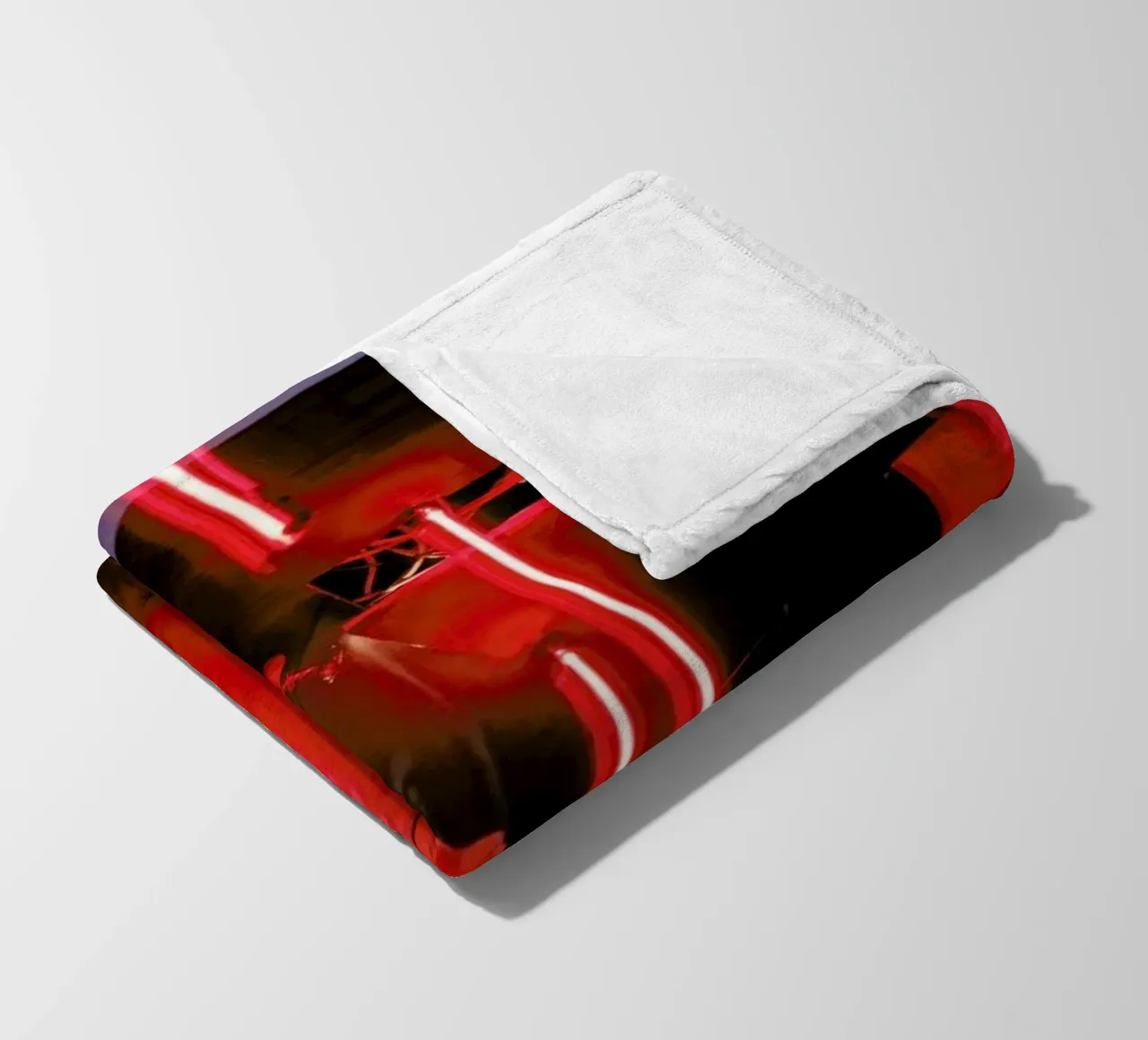 Red Room fleece blanket by Sebastian Hilgetag