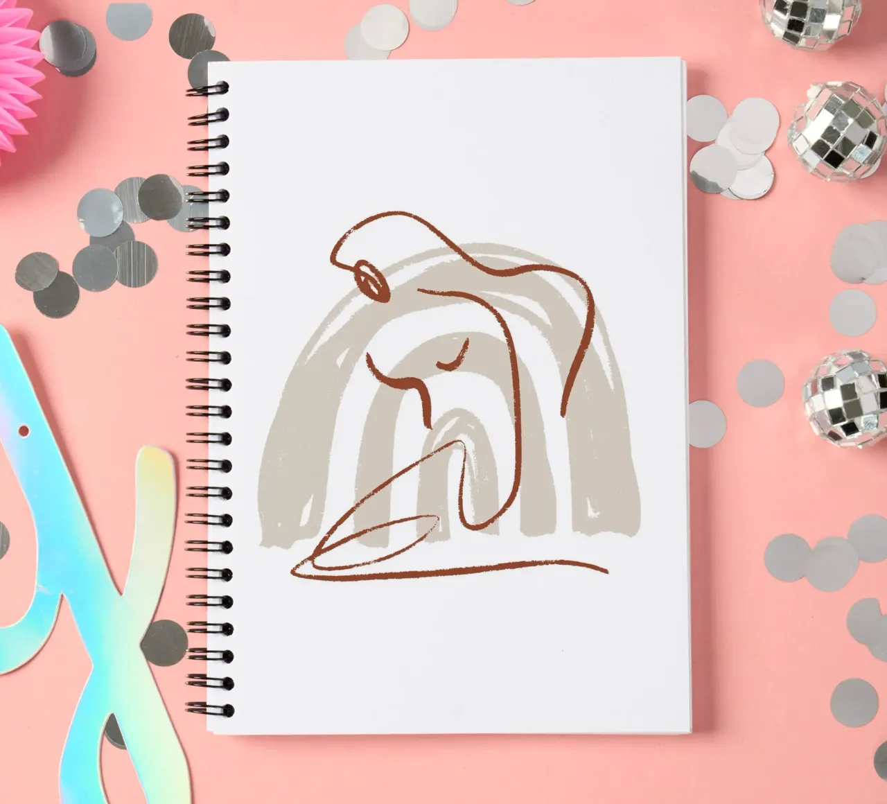 Calm Line No 09 spiral notebook by treechild