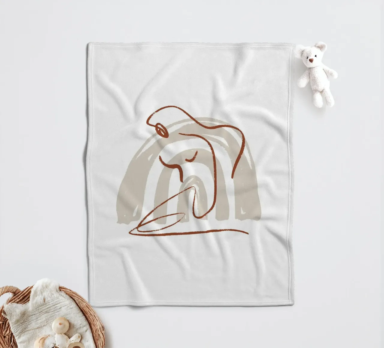 Calm Line No 09 coperta in pile da treechild