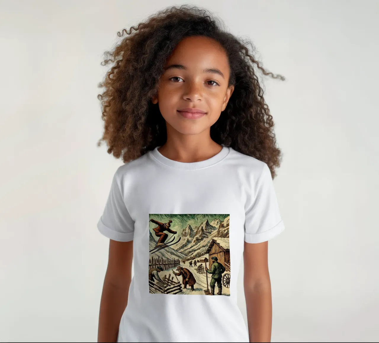 Alpine Grandpa kids t-shirt by Vintage Van Gogh