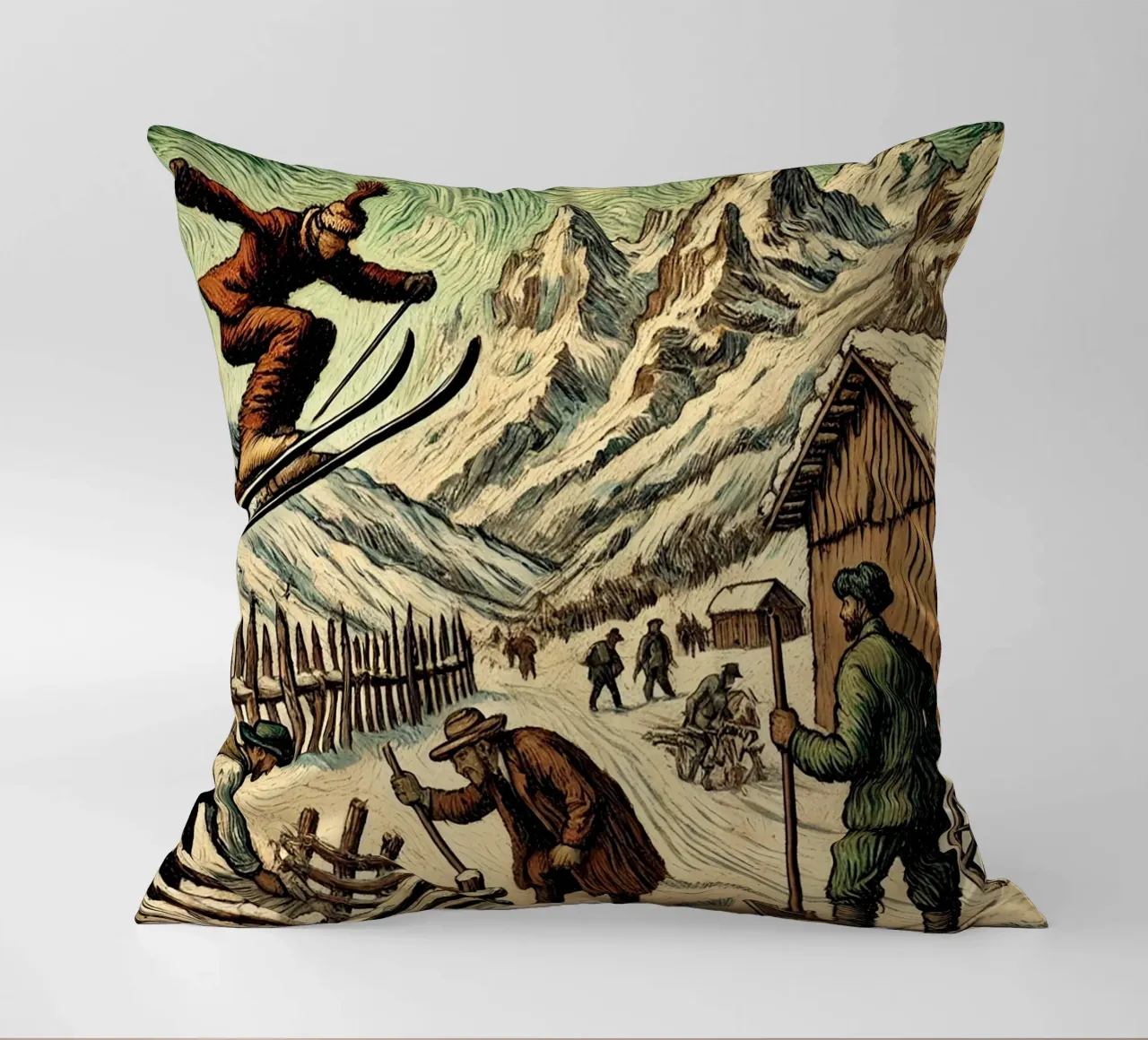 Alpine Grandpa cuscino da Vintage Van Gogh
