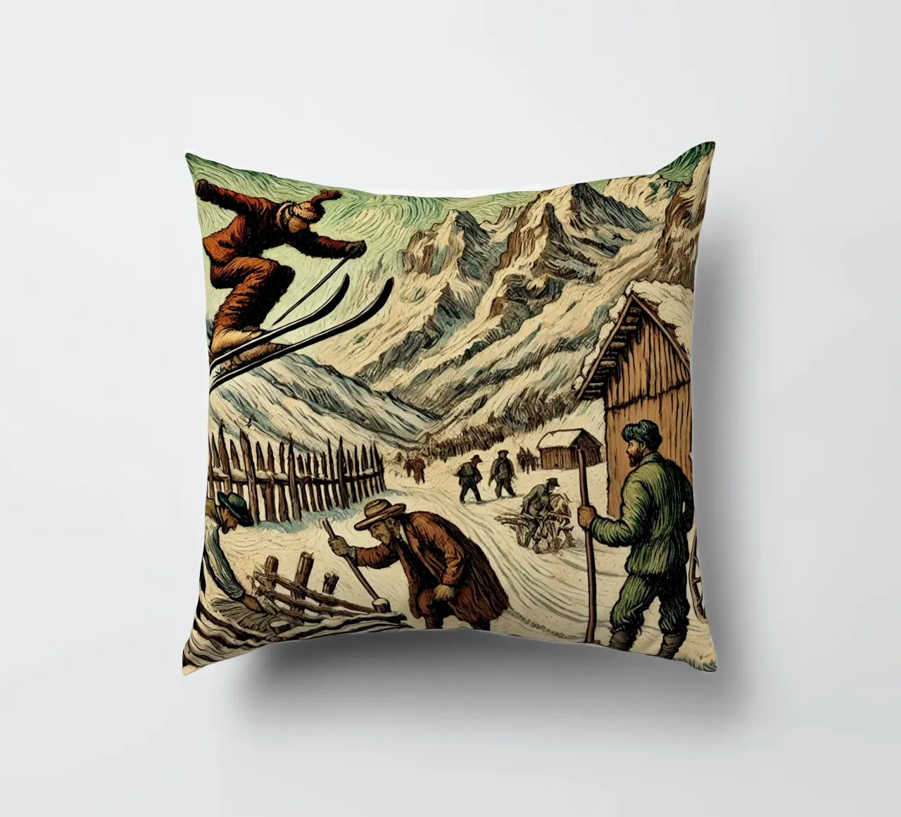 Alpine Grandpa cuscino da Vintage Van Gogh