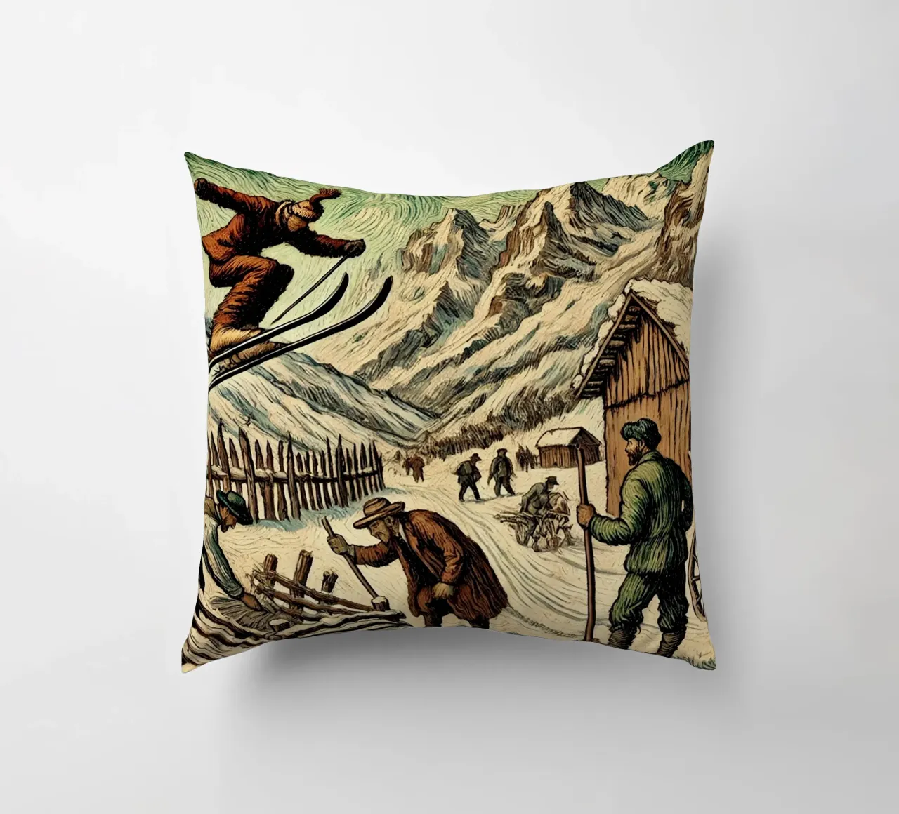 Alpine Grandpa cuscino da Vintage Van Gogh