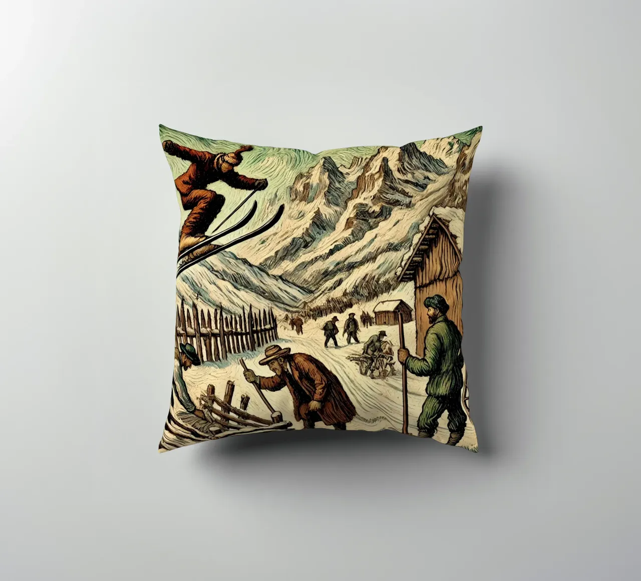 Alpine Grandpa cuscino da Vintage Van Gogh
