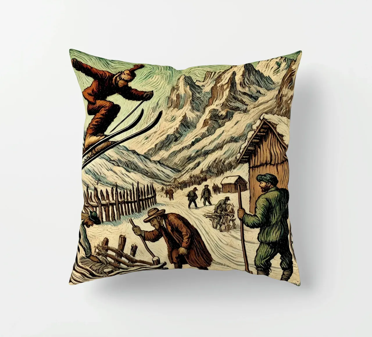 Alpine Grandpa cuscino da Vintage Van Gogh
