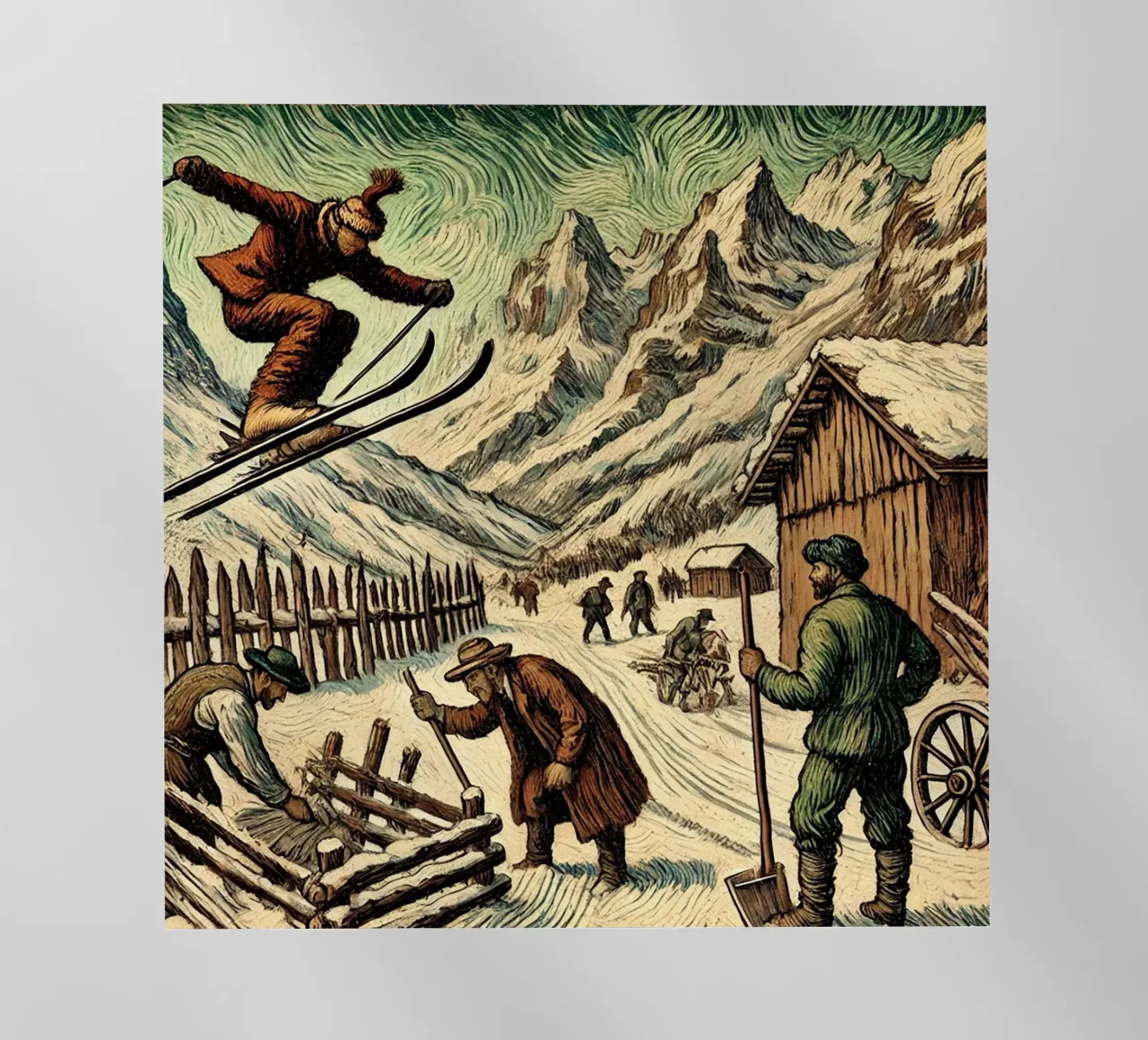 Alpine Grandpa pellicola backlit da Vintage Van Gogh