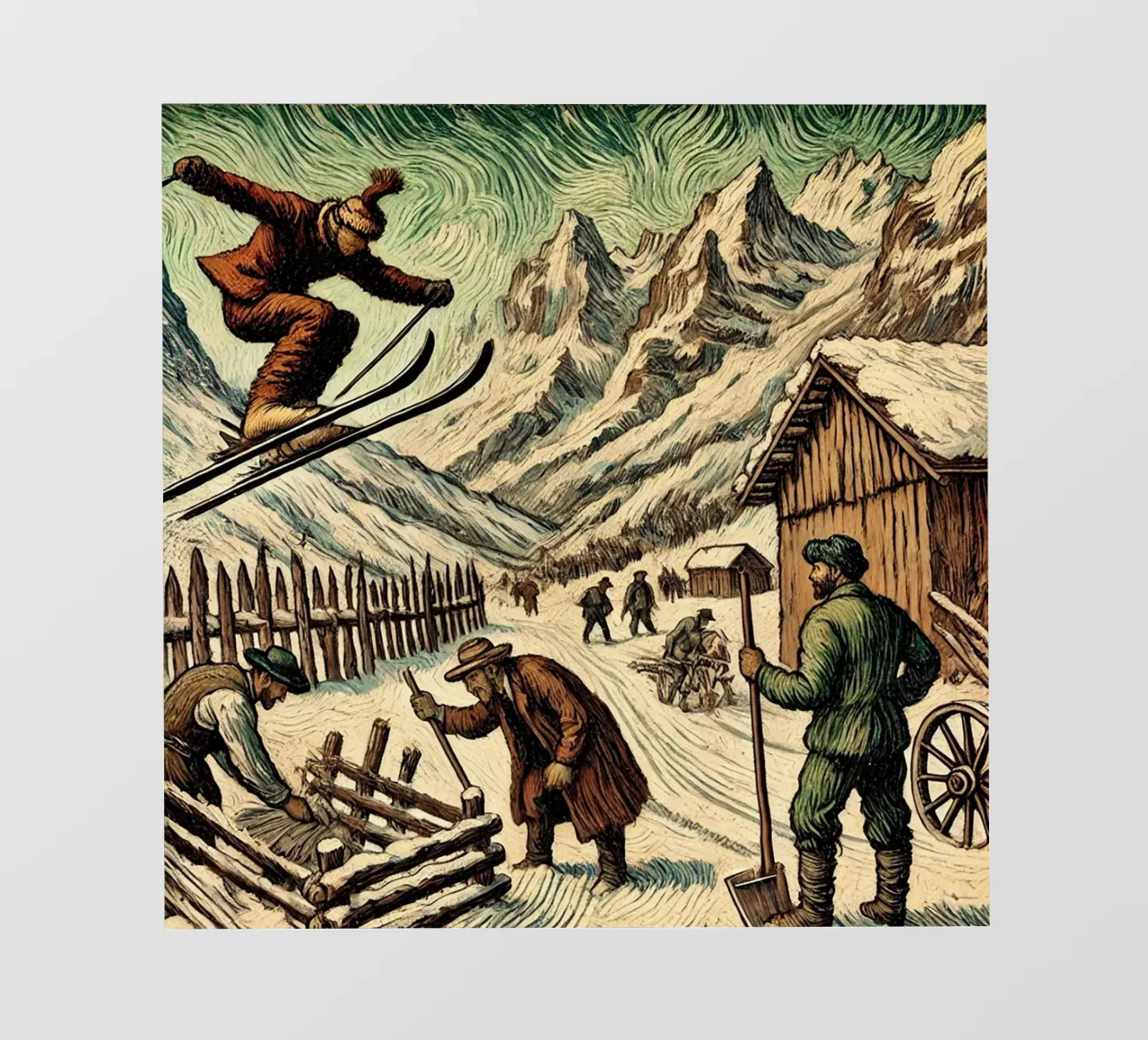 Alpine Grandpa telo in pvc da Vintage Van Gogh