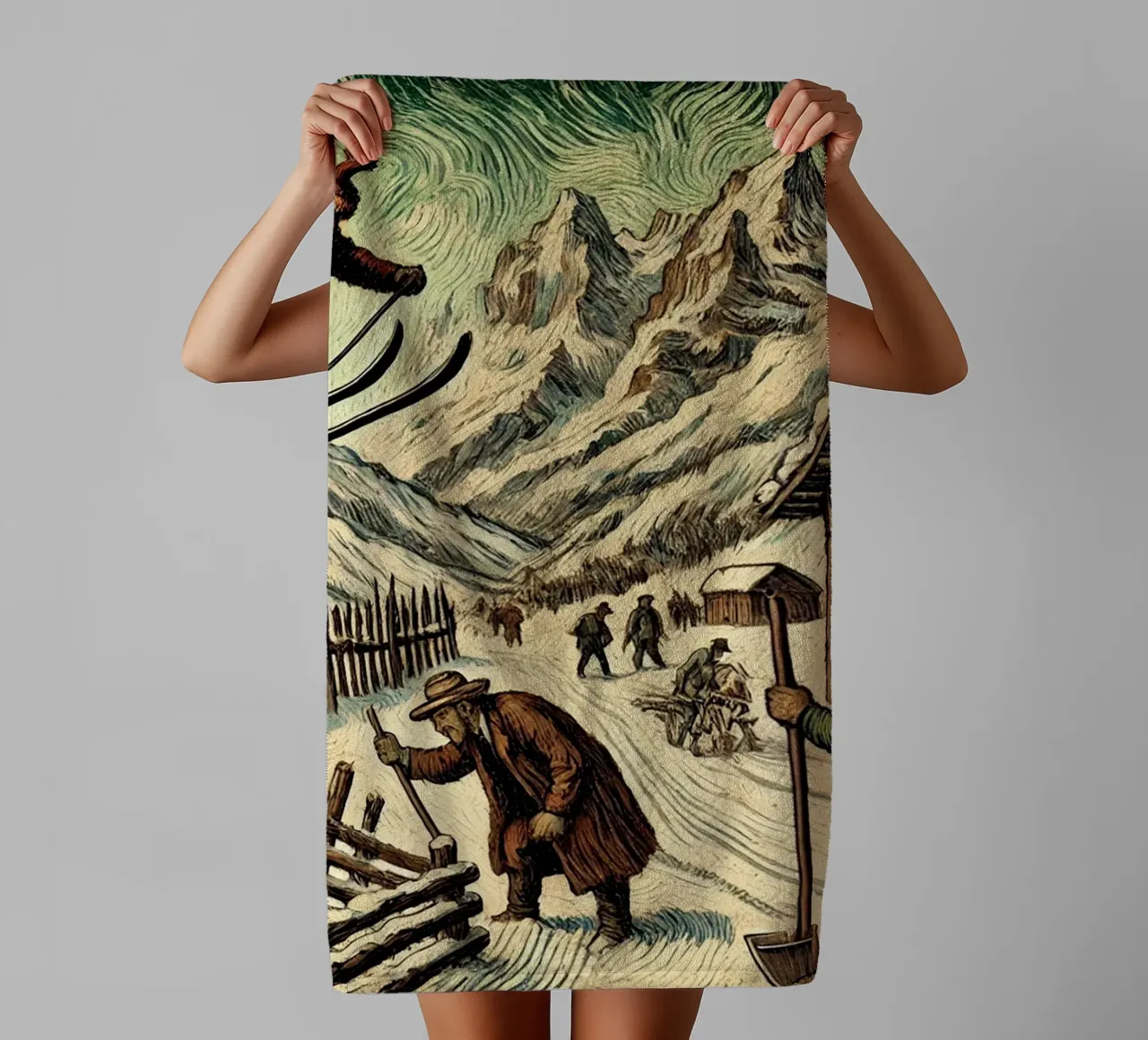 Alpine Grandpa asciugamano da bagno da Vintage Van Gogh