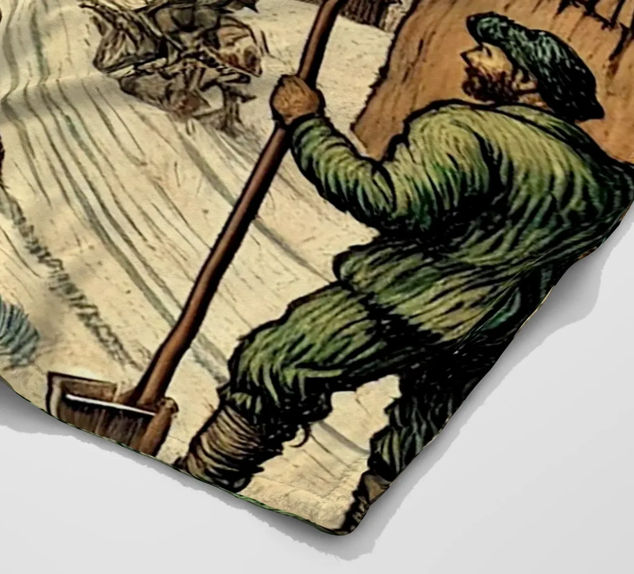 Alpine Grandpa coperta in pile da Vintage Van Gogh