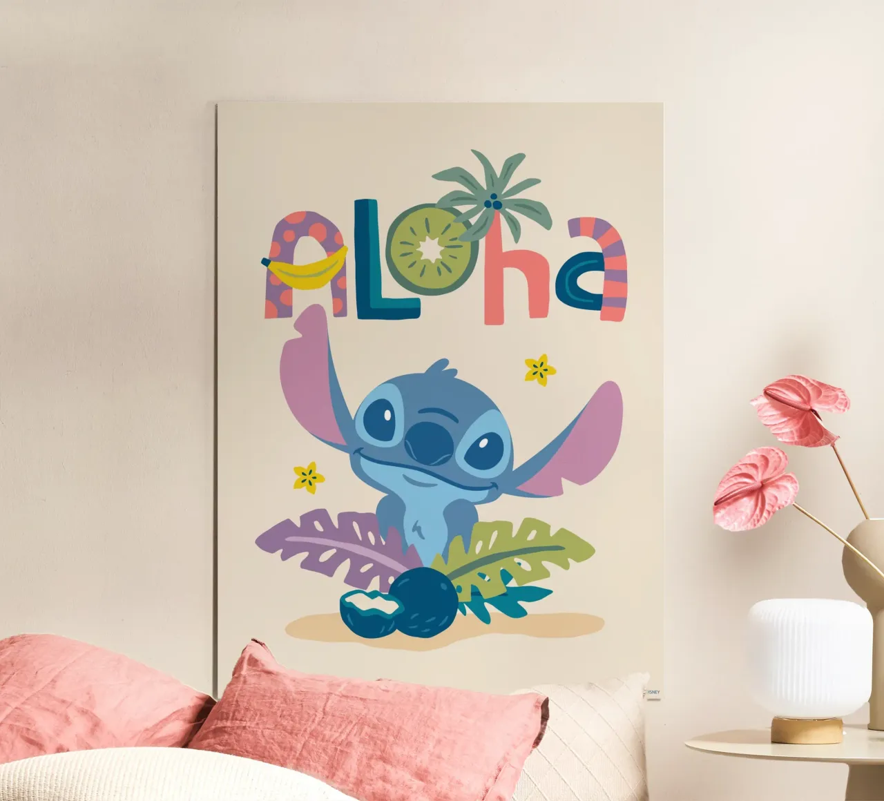 Stitch aloha Poster mit Holzrahmen von Stitch