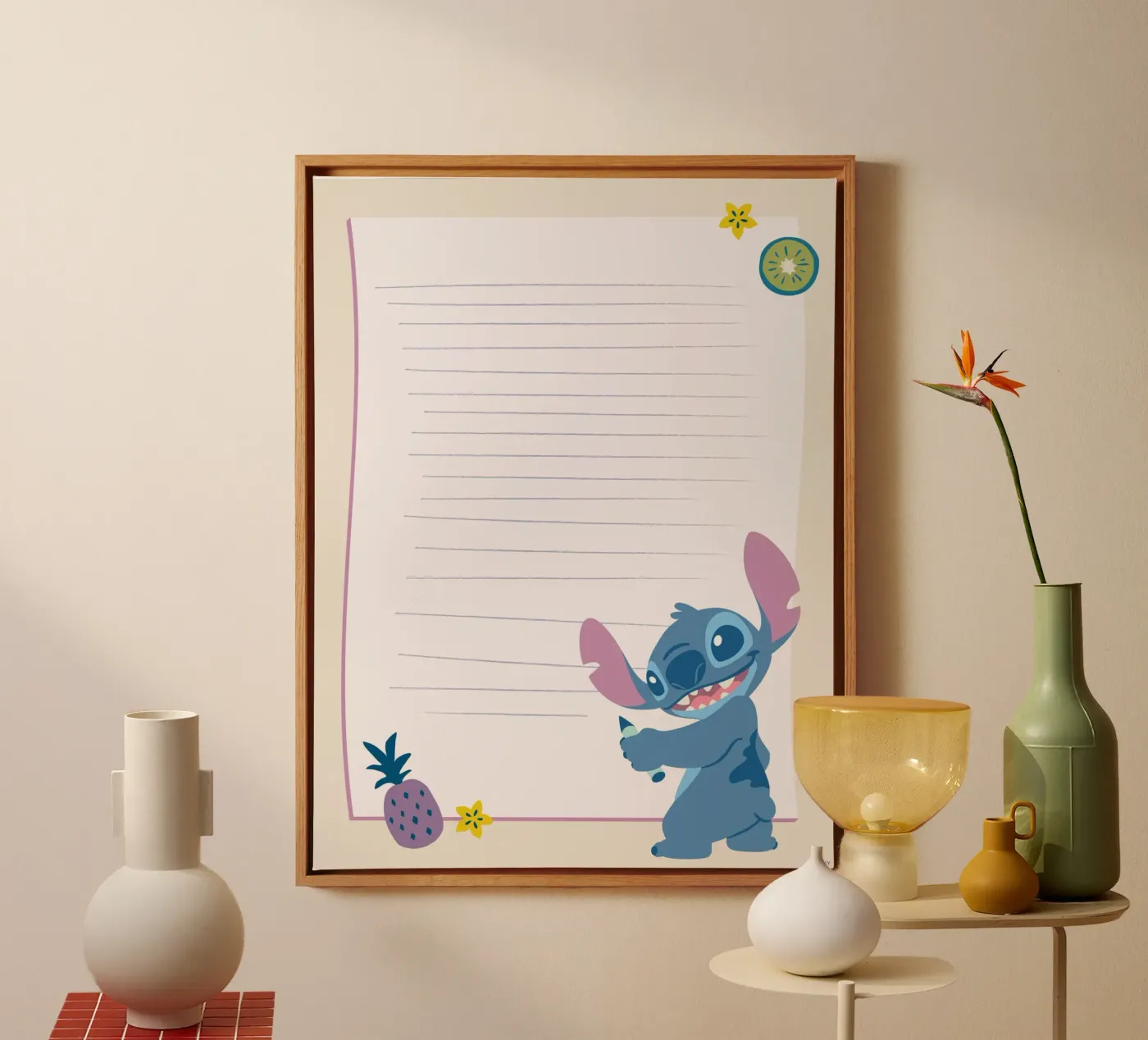 Make your notes, Stitch! tela da Stitch