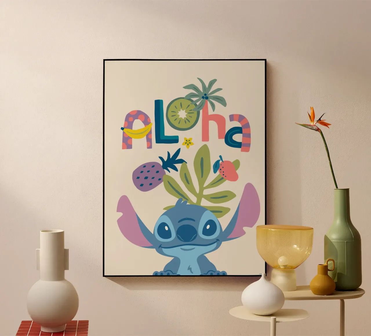 Stitch aloha II acrylic glass by Stitch
