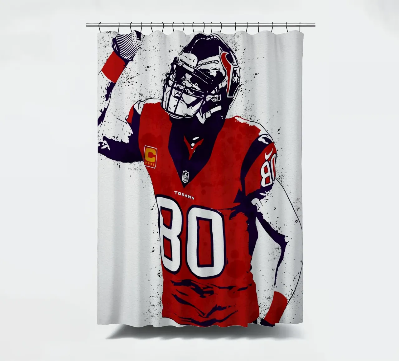 Andre Johnson Houston Texans shower curtain by tenten