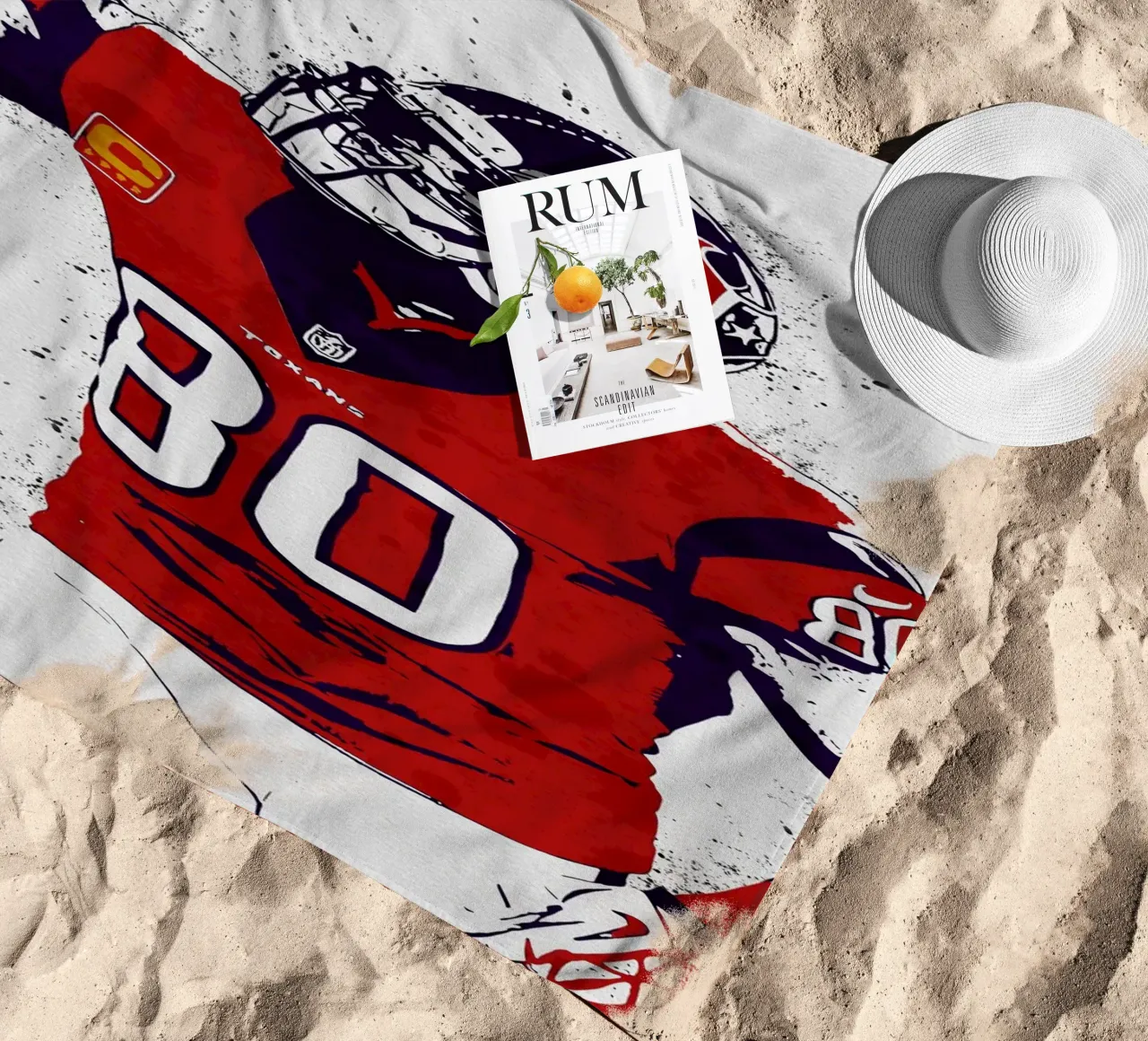 Andre Johnson Houston Texans beach towel by tenten