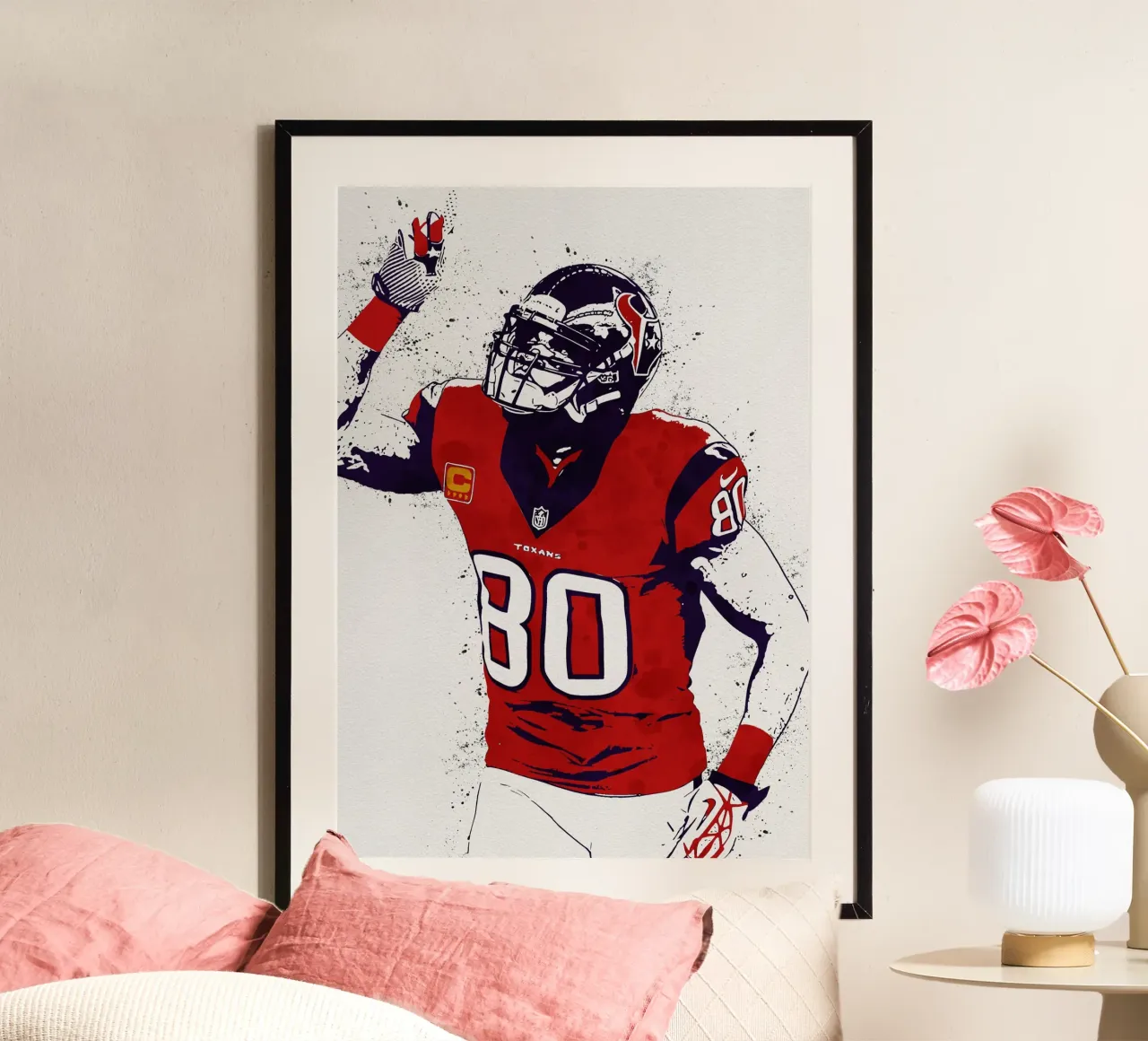 Andre Johnson Houston Texans poster con telaio in alluminio da tenten