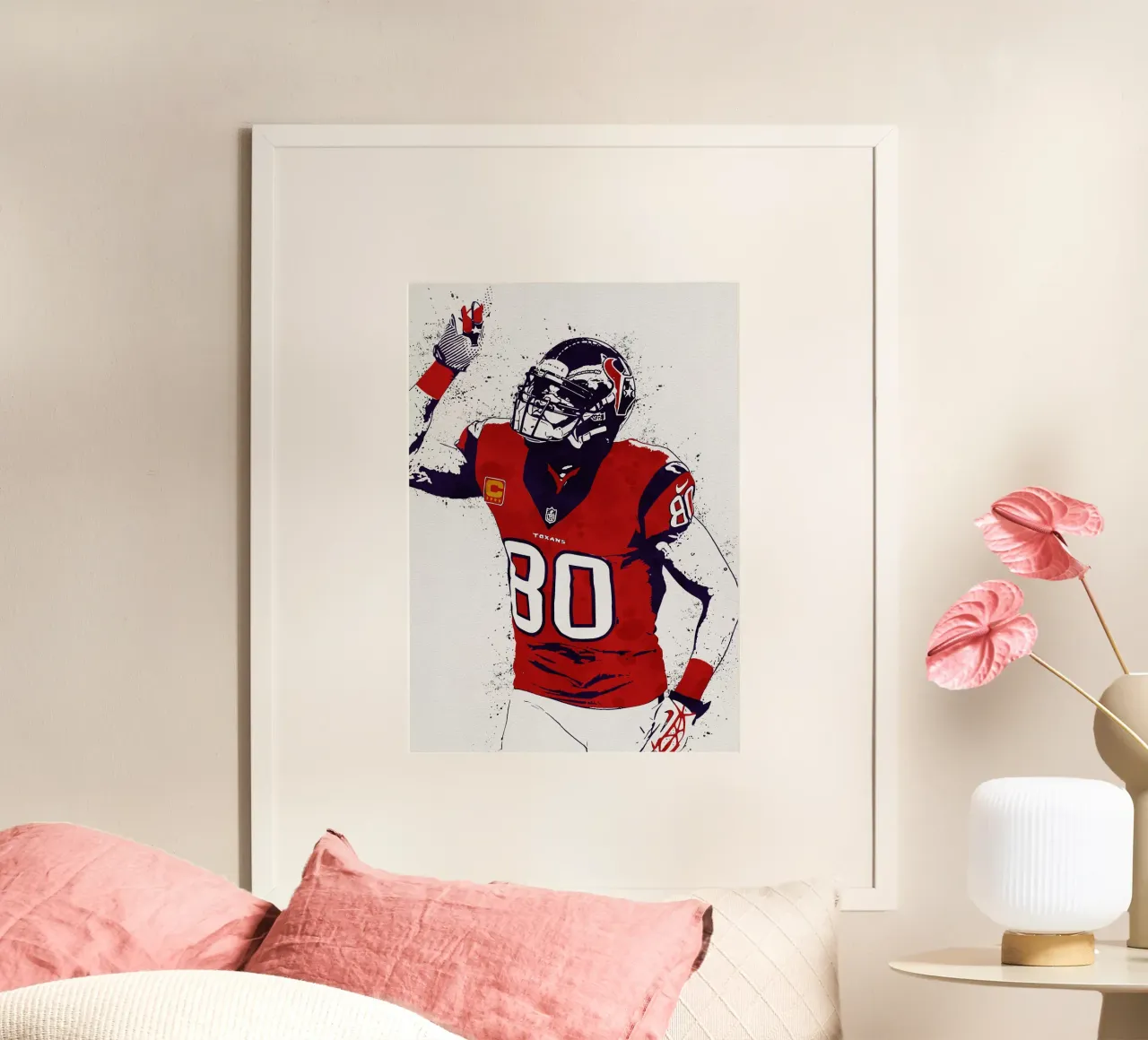 Andre Johnson Houston Texans poster con telaio in alluminio da tenten