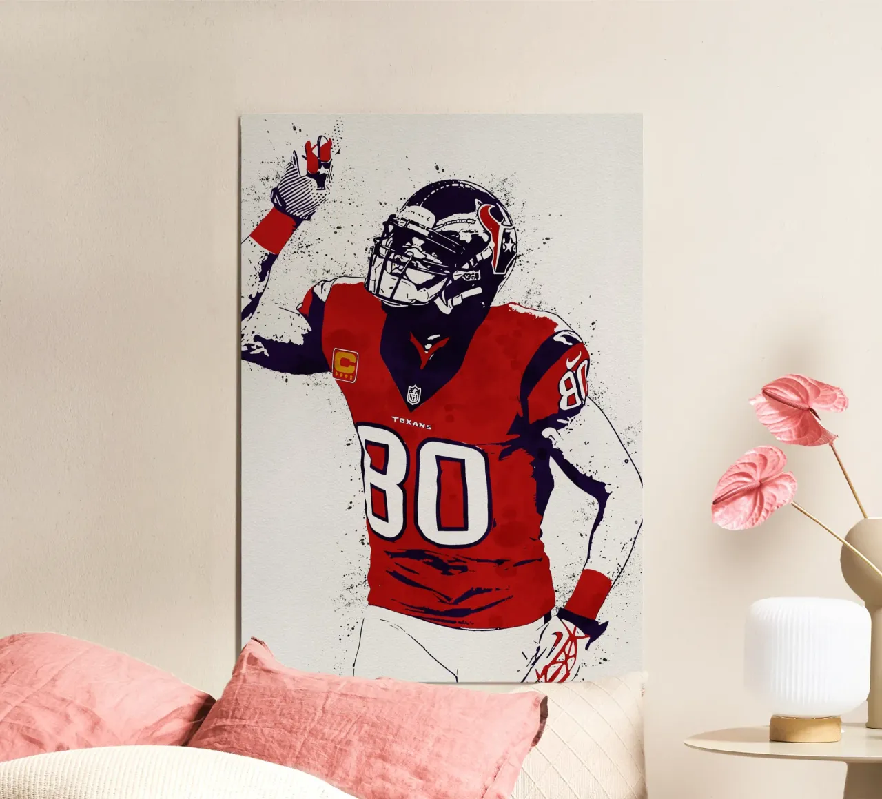 Andre Johnson Houston Texans poster con telaio in alluminio da tenten