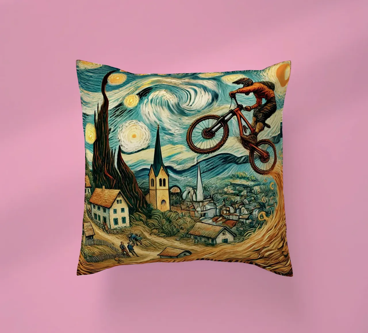 Mountainbike Hayfever cuscino da Vintage Van Gogh