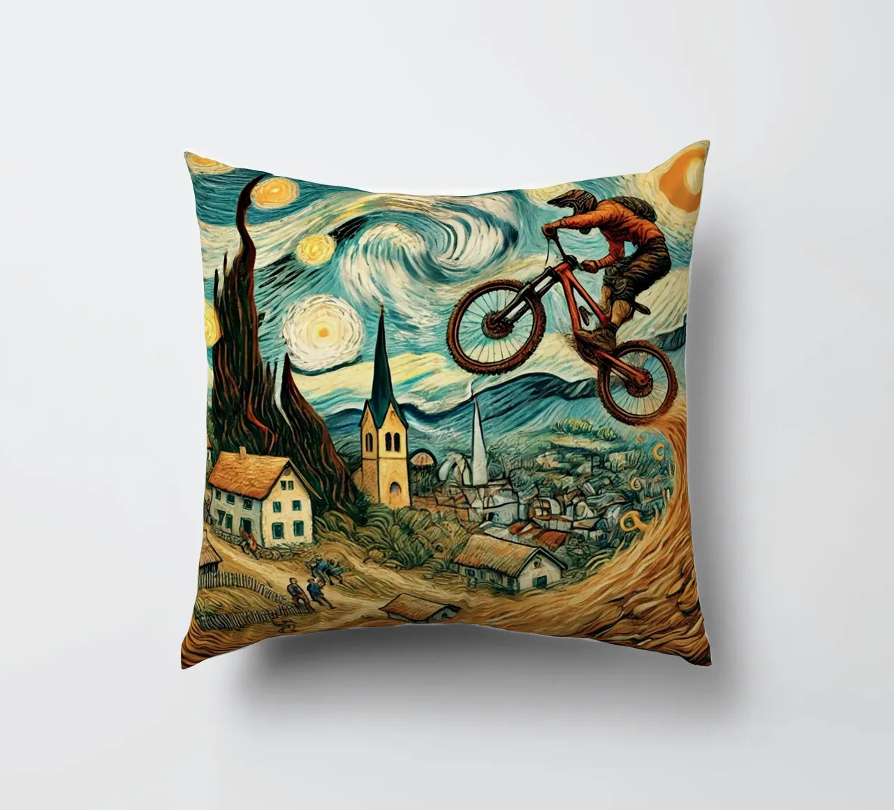 Mountainbike Hayfever cuscino da Vintage Van Gogh