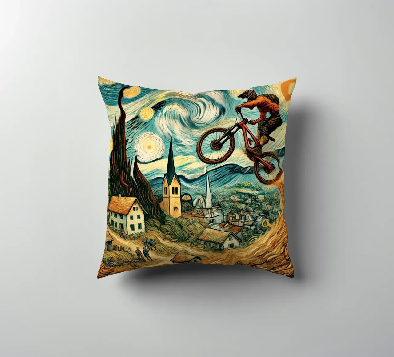 Mountainbike Hayfever cuscino da Vintage Van Gogh