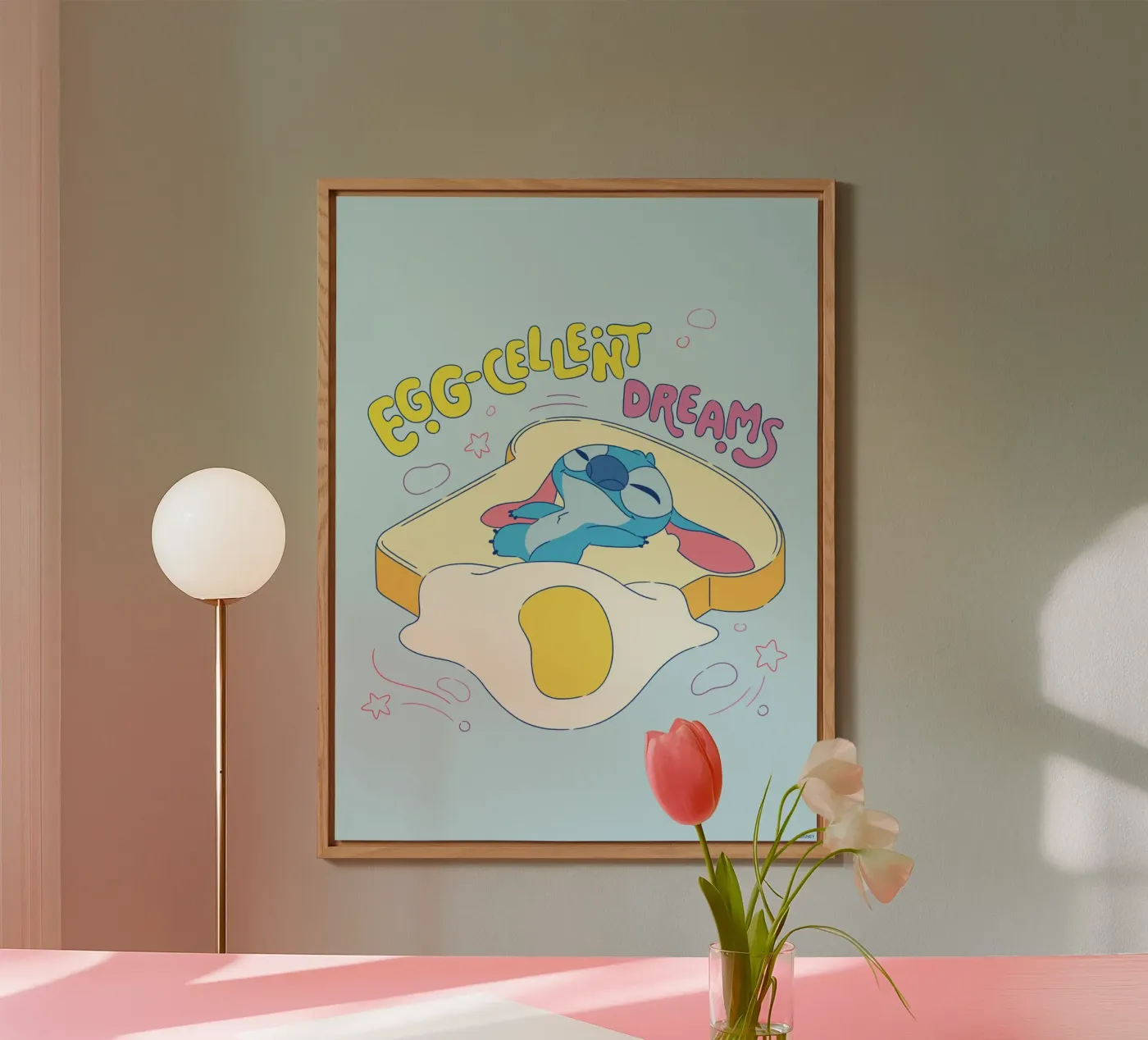 Stitch - egg-cellent alu dibond de Stitch