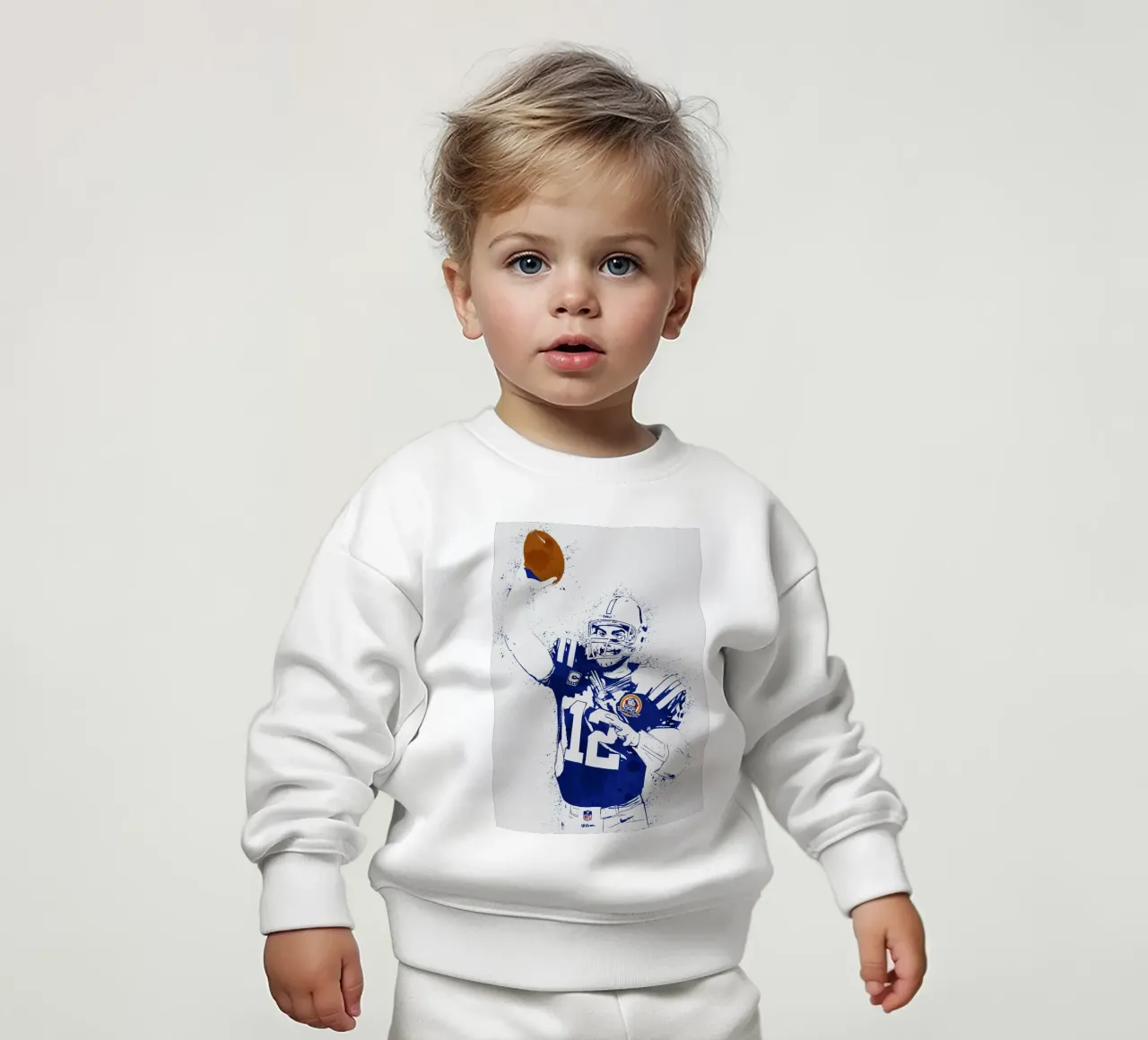 Andrew Luck Indianapolis Colts White Jersey felpa neonato da tenten