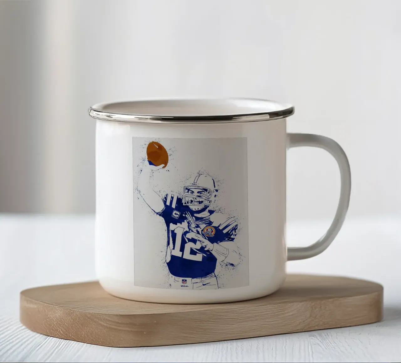 Andrew Luck Indianapolis Colts White Jersey tazza in smalto da tenten