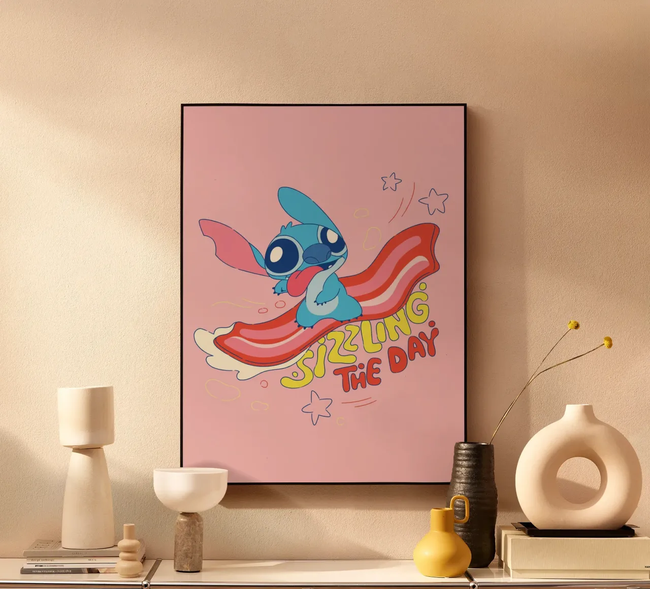 Stitch - sizzling the day alluminio dibond da Stitch