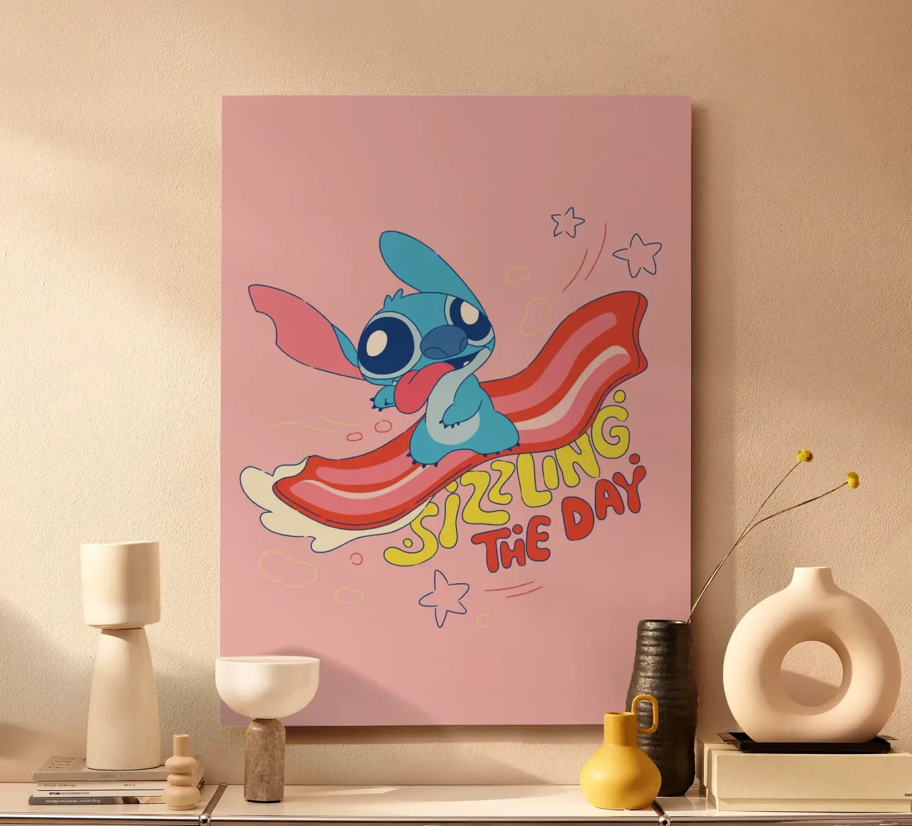 Stitch - sizzling the day alluminio dibond da Stitch