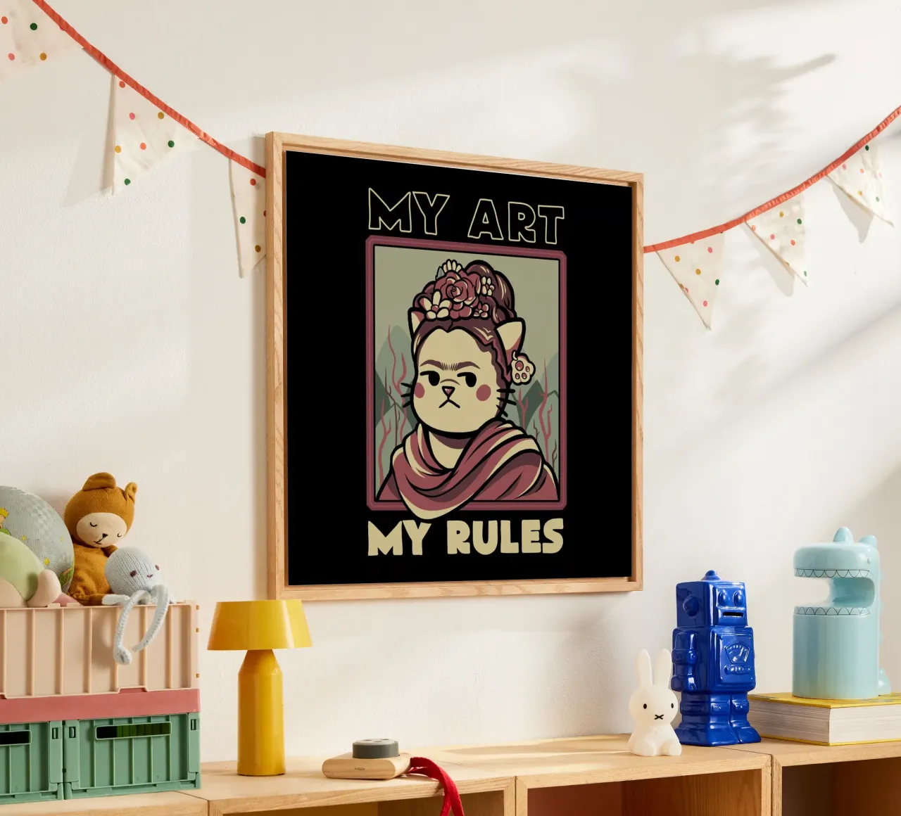 Frida Cat plexiglass da Tobe Fonseca