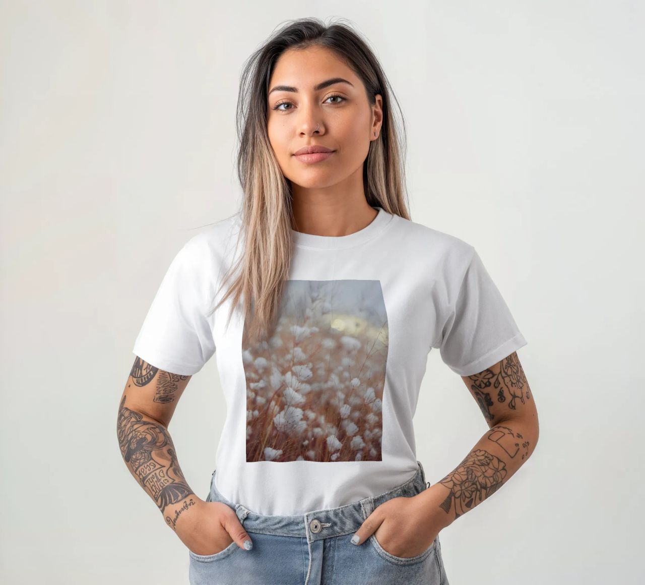 Un giardino di cotone t-shirt da Peace