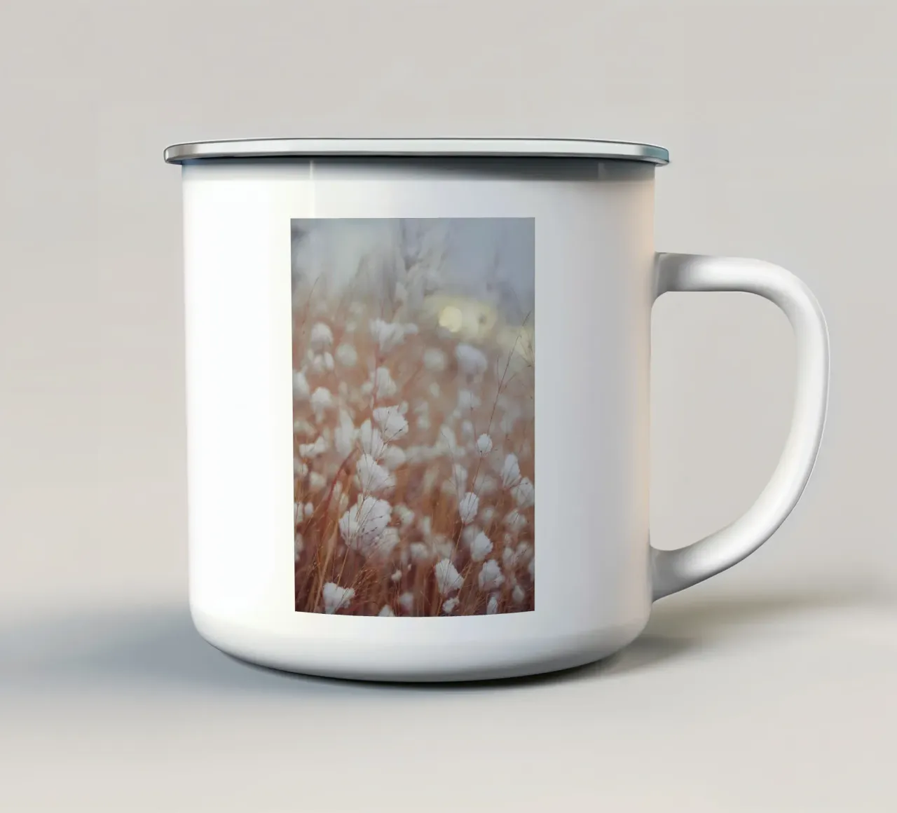 A cotton garden enamel mug by Peace