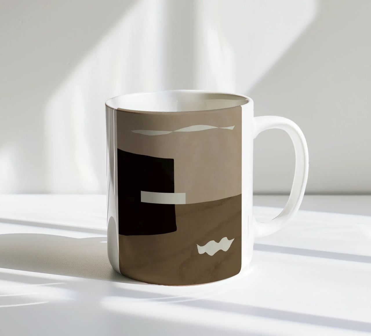 Ispo minimal neutral abstract tazza in ceramica da Little Dean