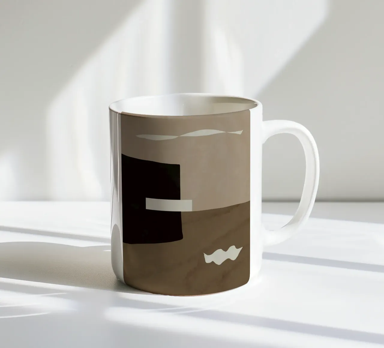 Ispo minimal neutral abstract tazza in ceramica da Little Dean