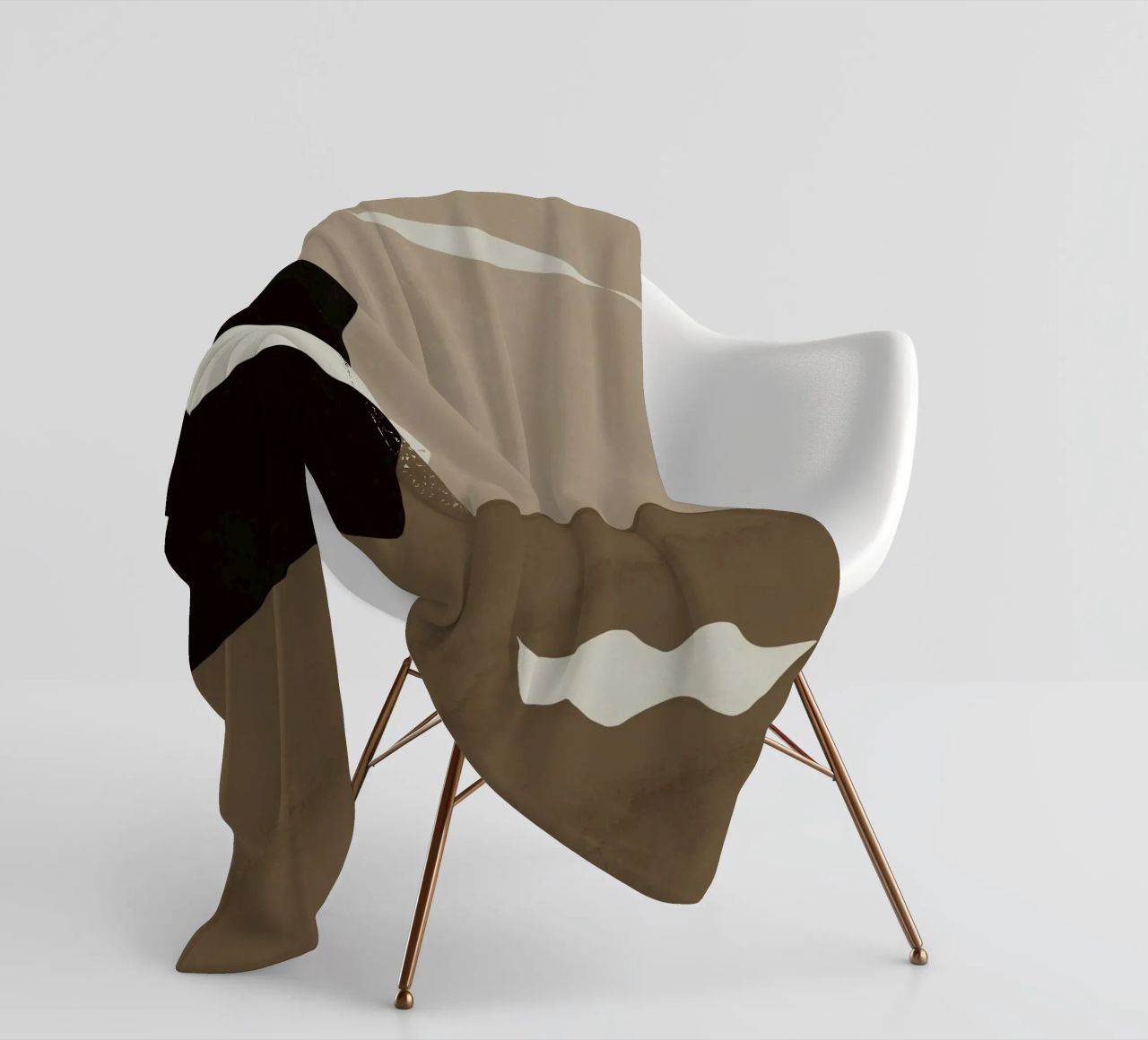 Ispo minimal neutral abstract coperta in pile da Little Dean